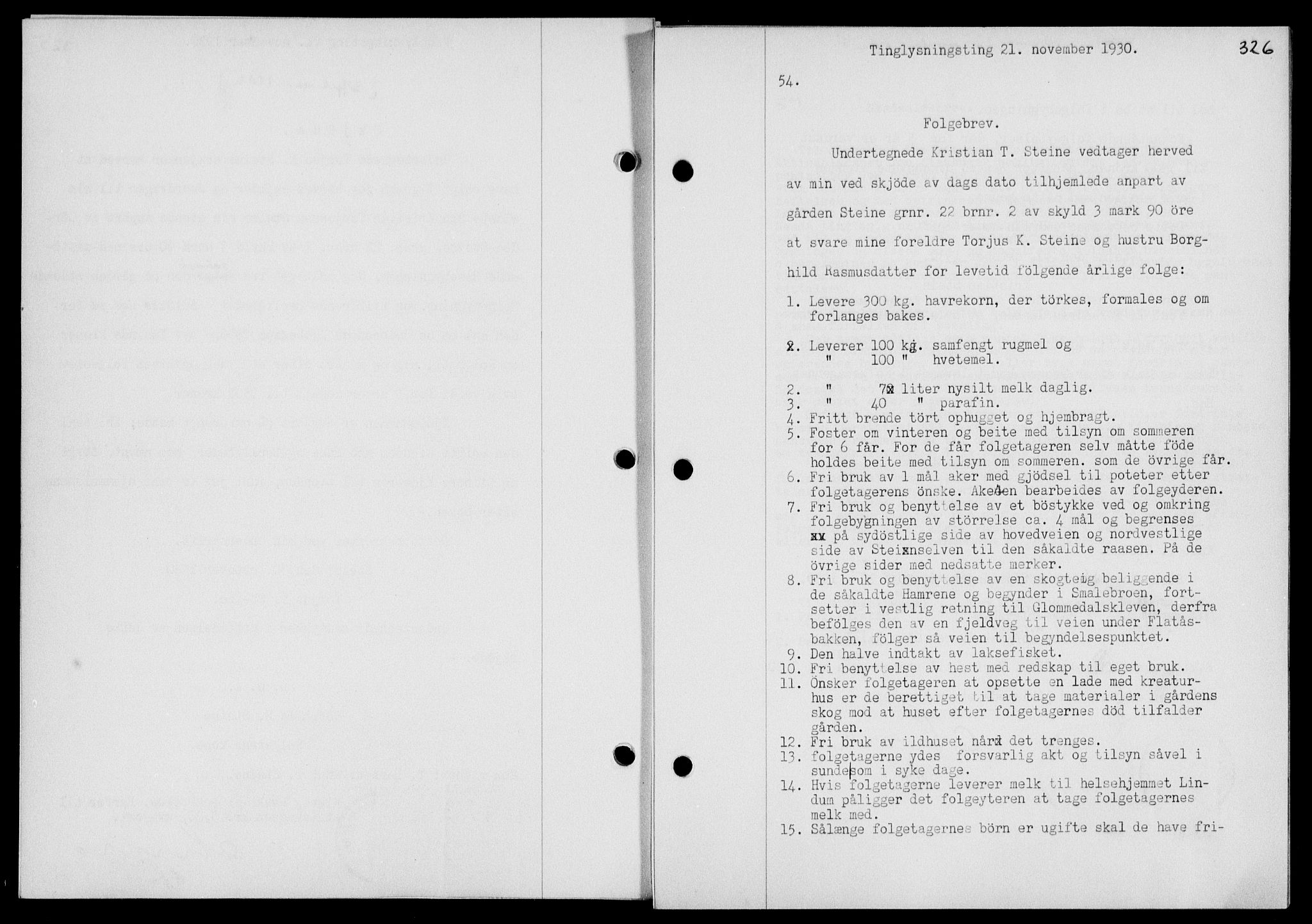 Ryfylke tingrett, SAST/A-100055/001/II/IIB/L0061: Mortgage book no. 40, 1930-1931, Deed date: 21.11.1930