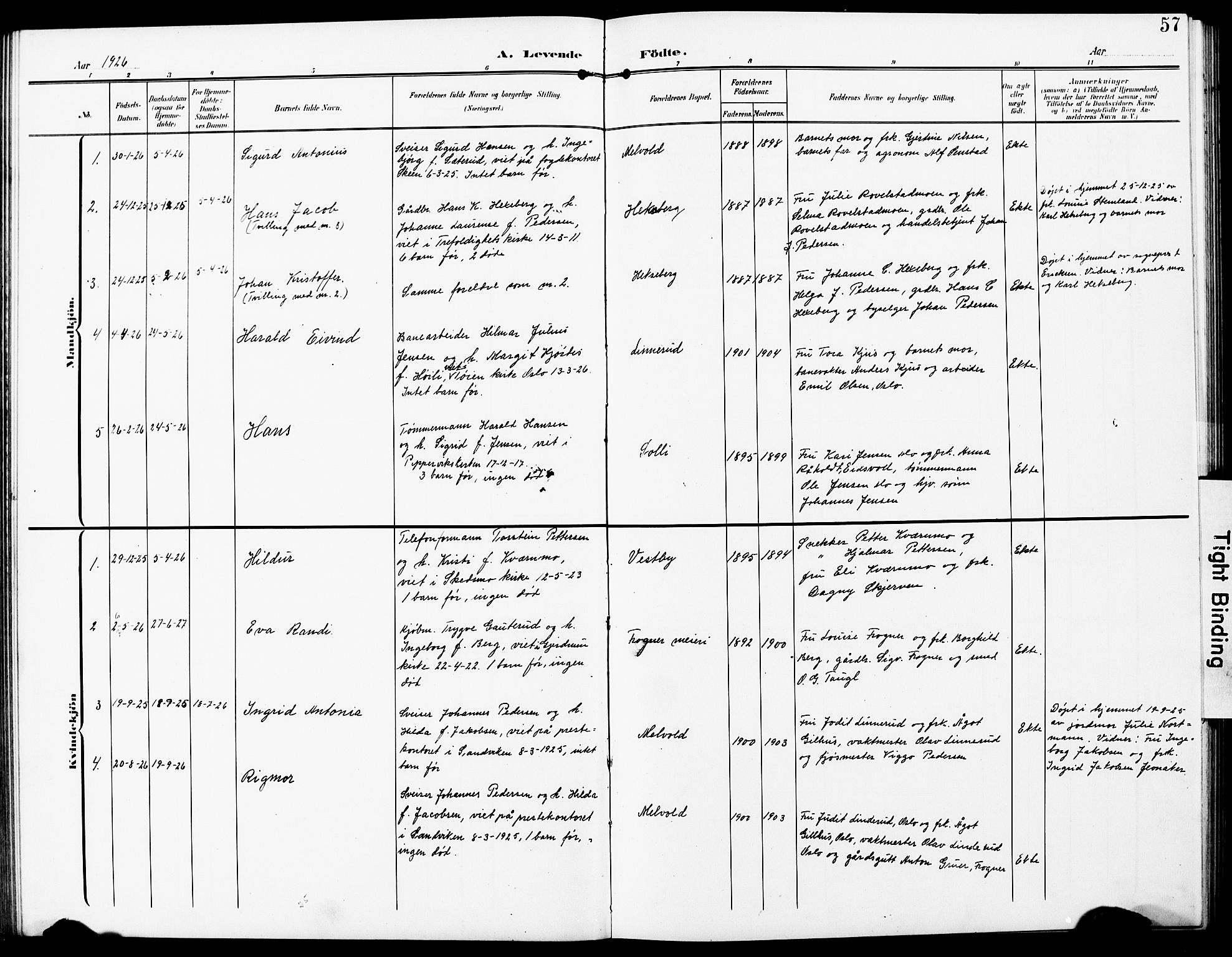 Sørum prestekontor Kirkebøker, AV/SAO-A-10303/G/Gb/L0001: Parish register (copy) no. II 1, 1907-1929, p. 57