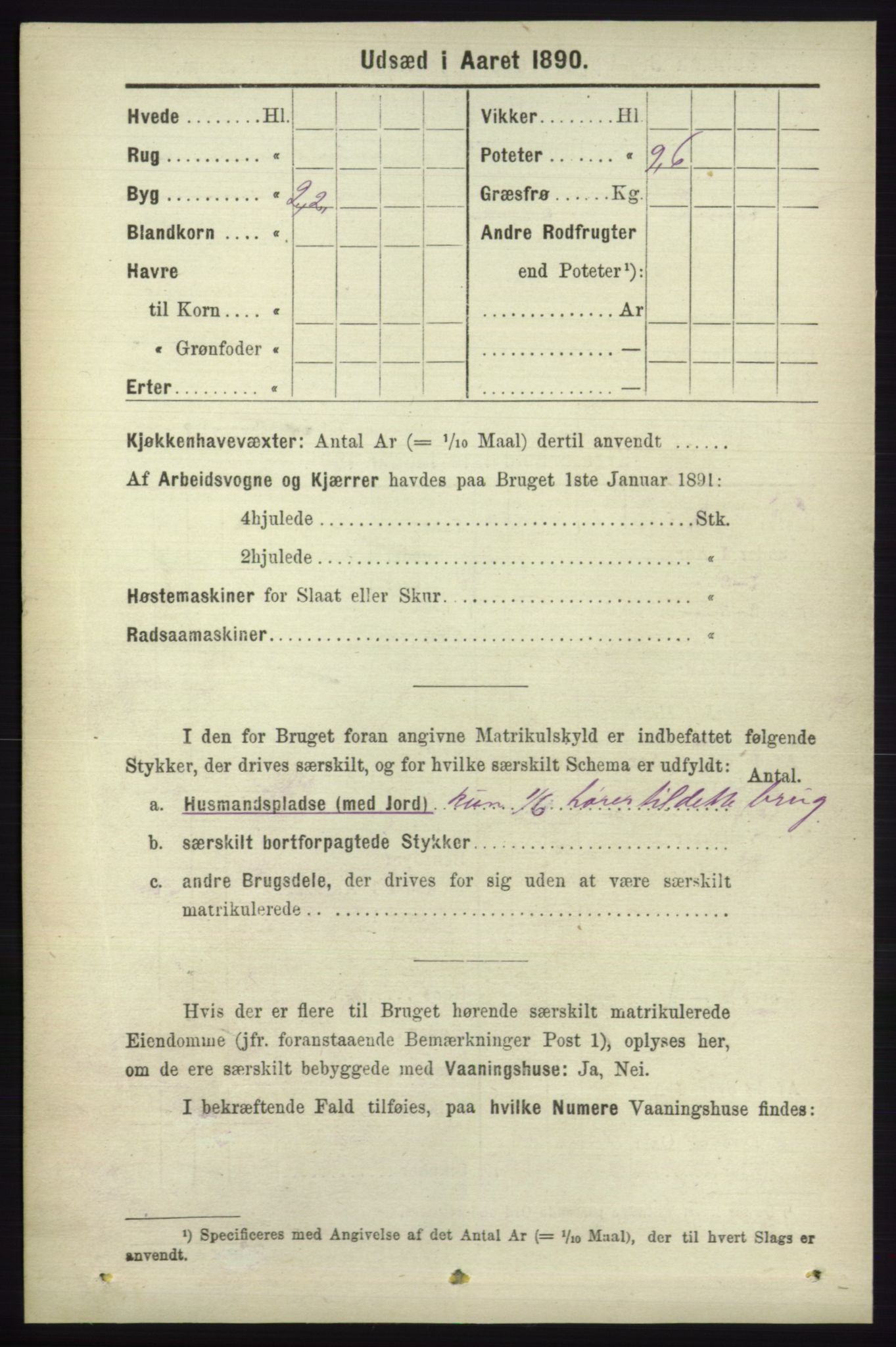 RA, 1891 census for 1230 Ullensvang, 1891, p. 8297