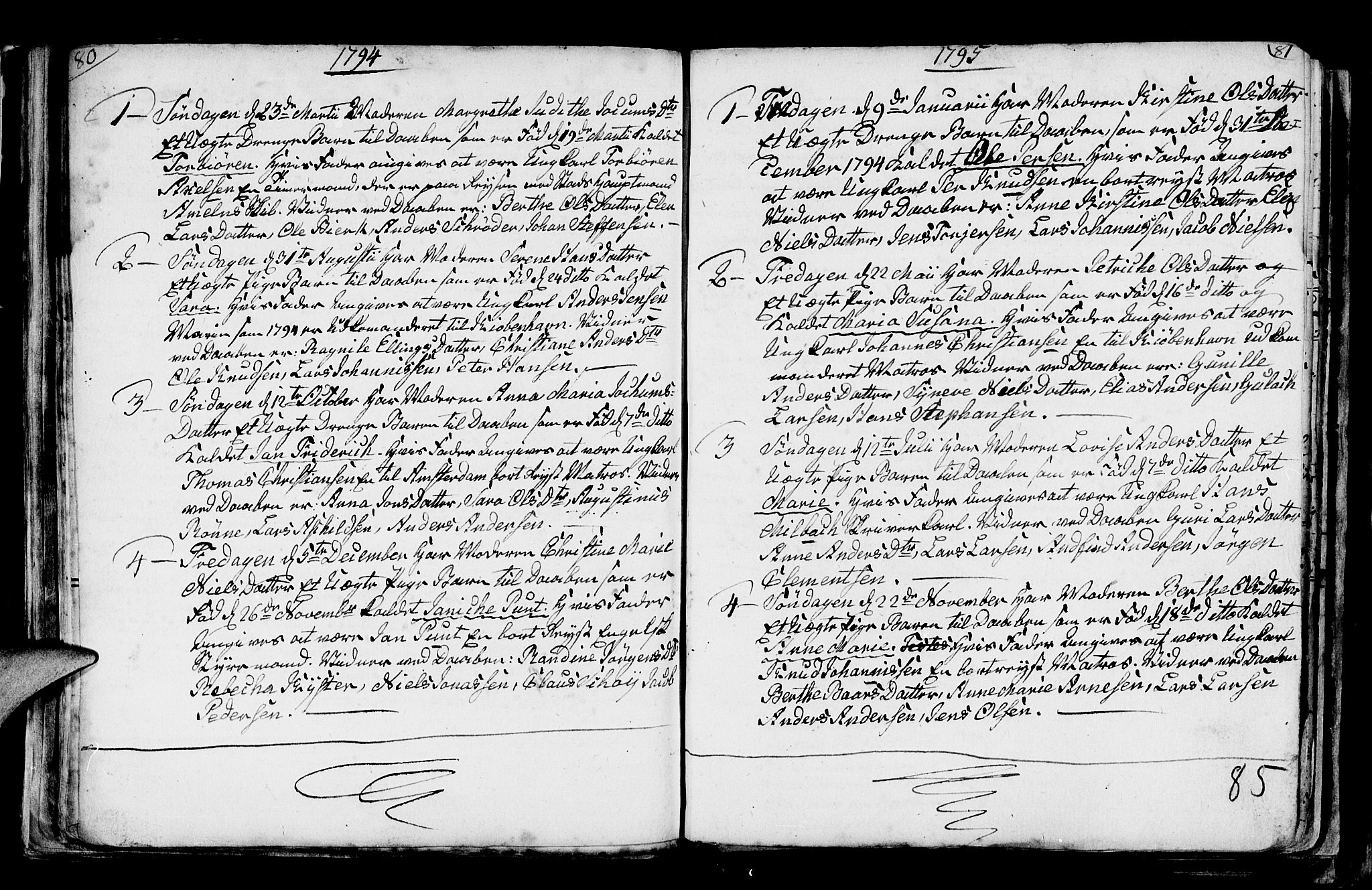 Nykirken Sokneprestembete, SAB/A-77101/H/Haa/L0001: Parish register (official) no. A 1, 1668-1820, p. 85