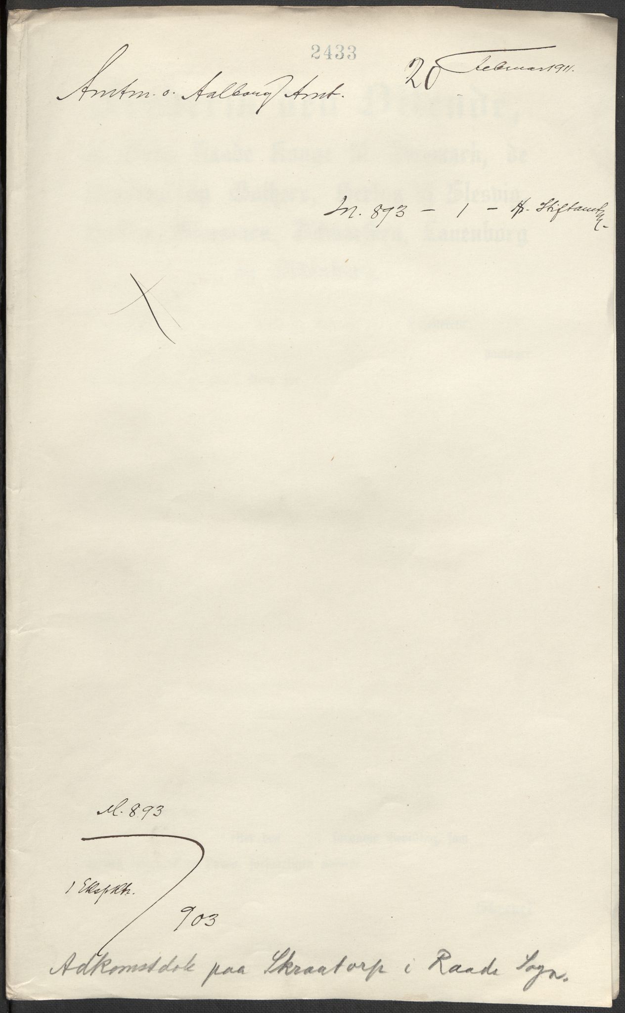 Riksarkivets diplomsamling, RA/EA-5965/F12/L0007: Pk. 8 (I), 1604-1719, p. 63