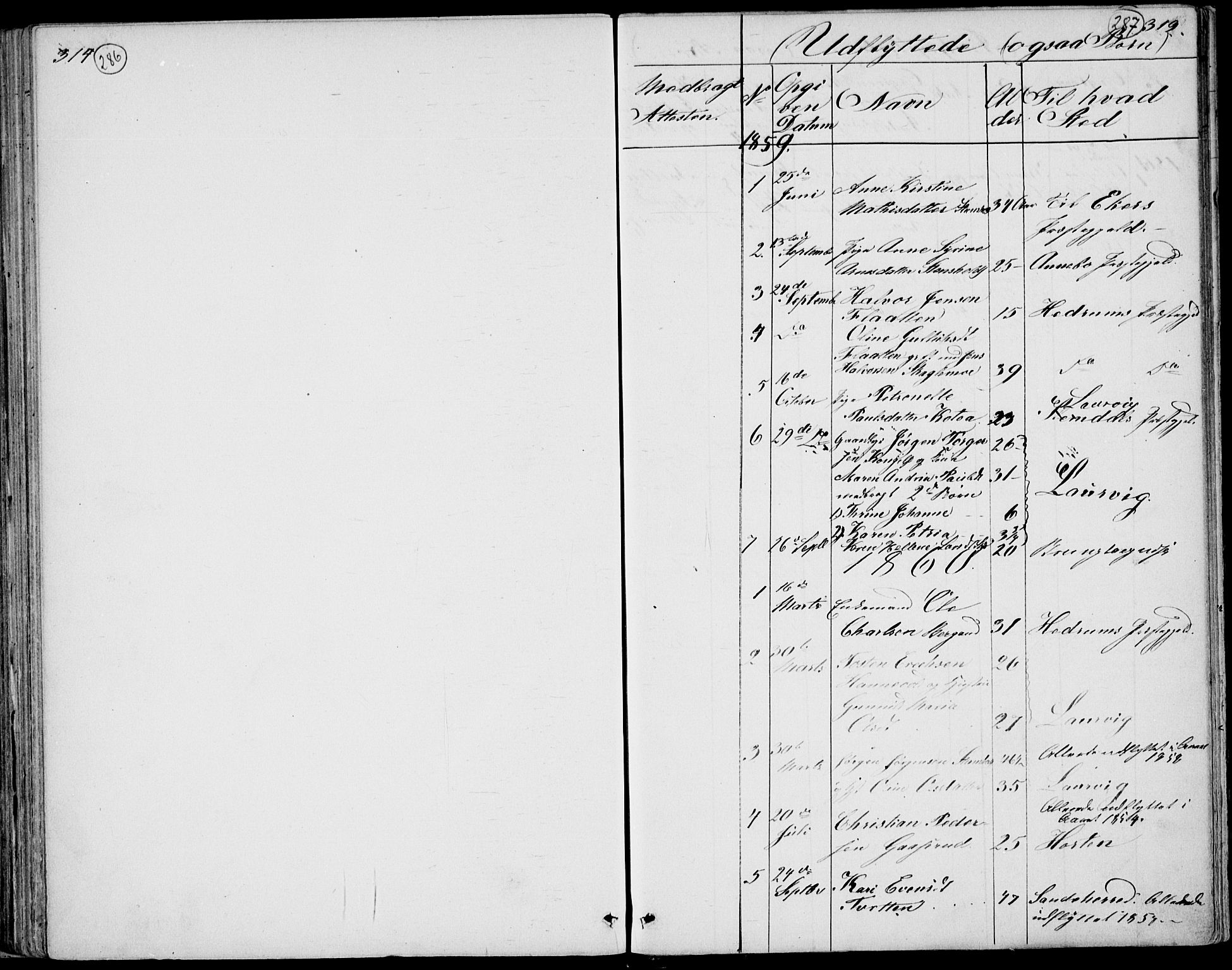 Lardal kirkebøker, AV/SAKO-A-350/G/Gc/L0001: Parish register (copy) no. III 1, 1859-1893, p. 318-319