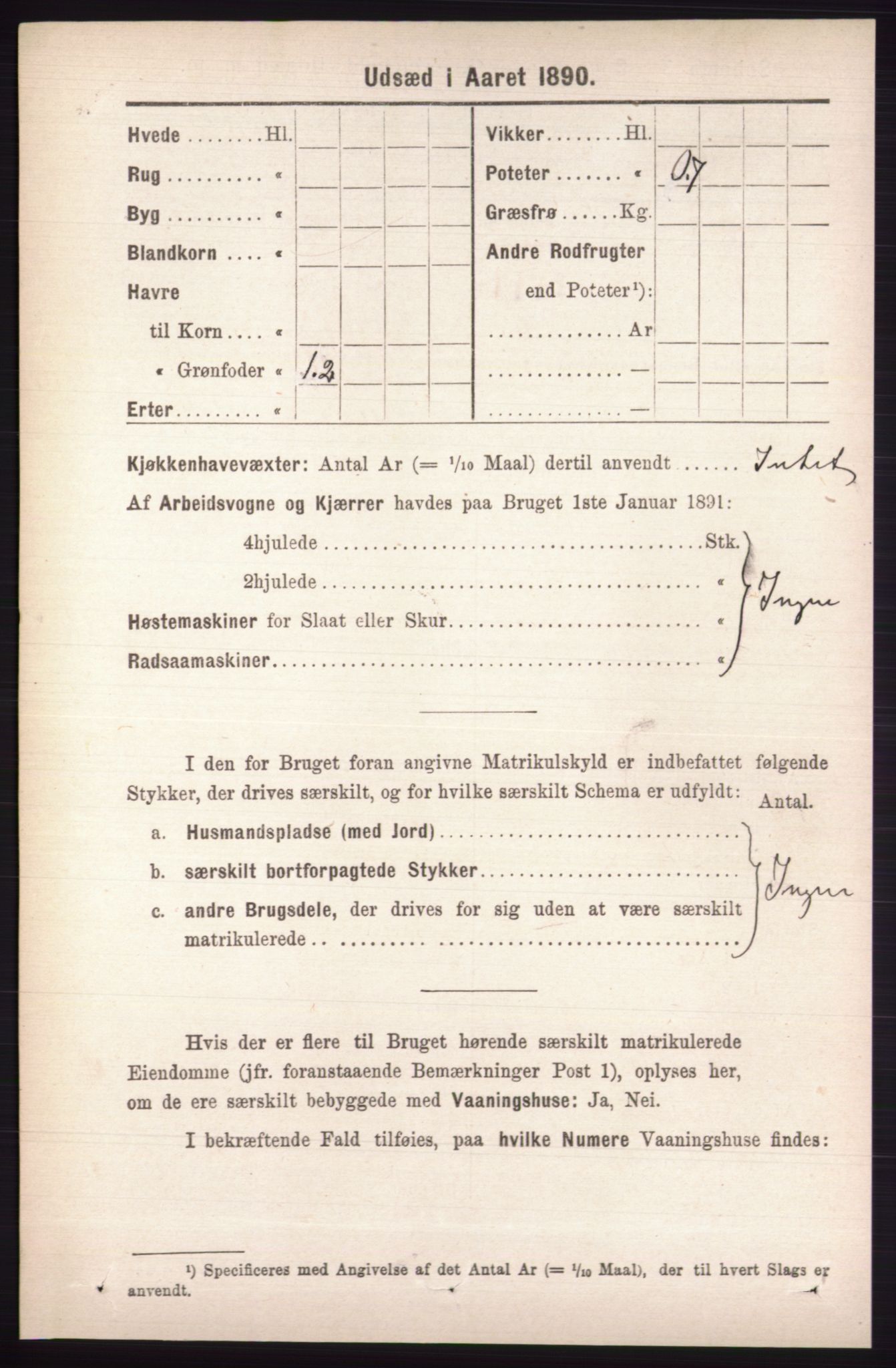 RA, 1891 census for 0438 Lille Elvedalen, 1891, p. 4239