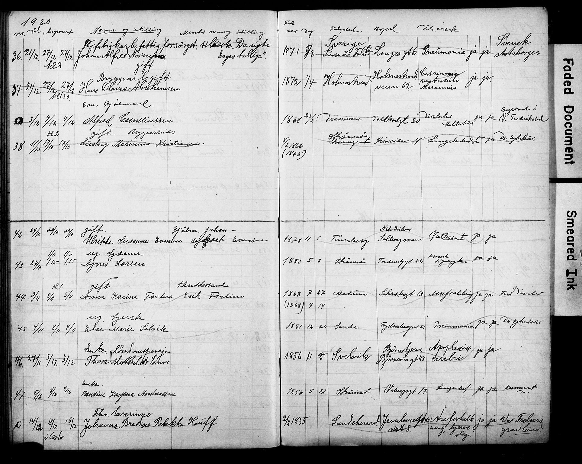 Strømsø kirkebøker, AV/SAKO-A-246/Y/Ya/L0008: Parish register draft no. I 8, 1916-1931