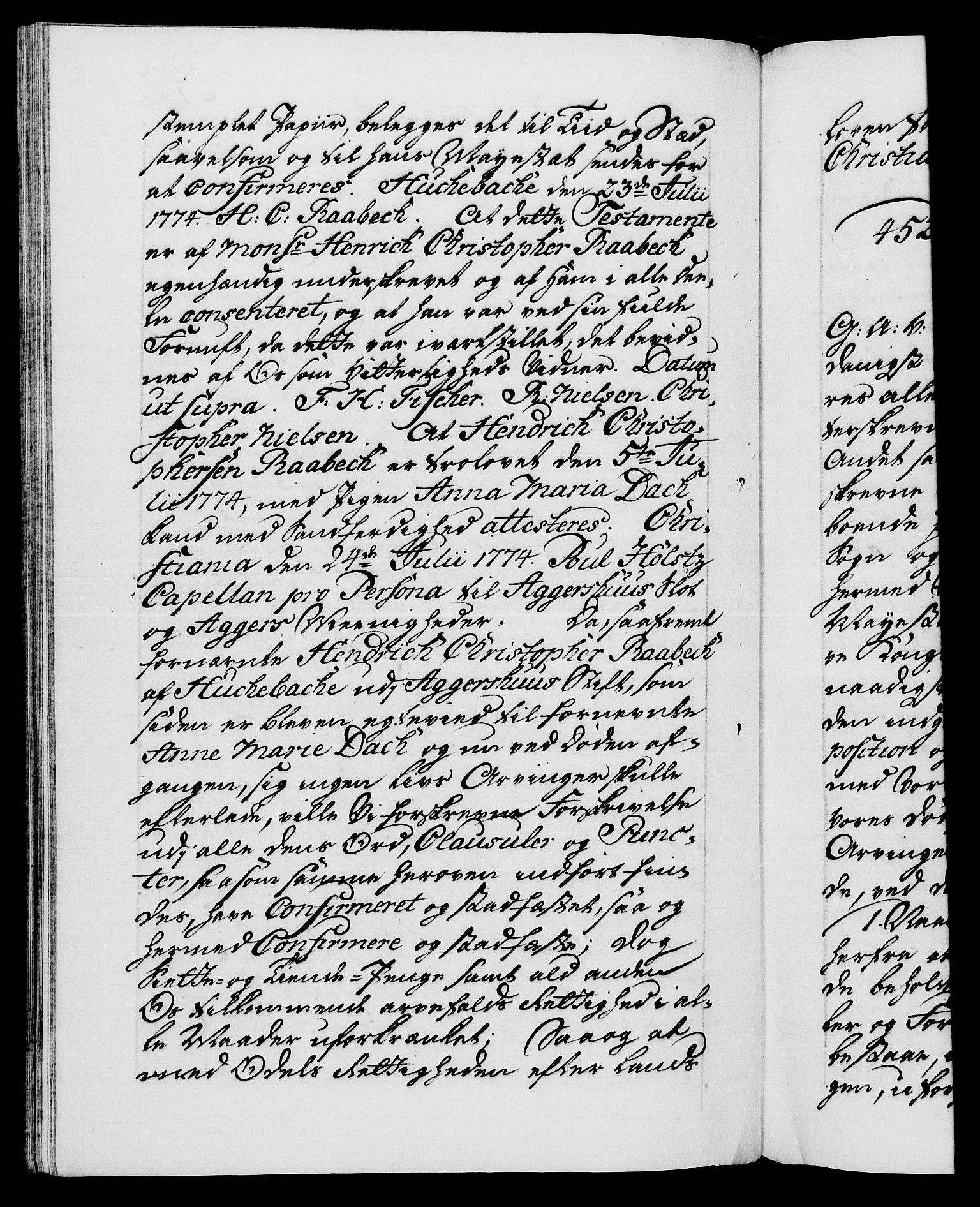 Danske Kanselli 1572-1799, AV/RA-EA-3023/F/Fc/Fca/Fcaa/L0046: Norske registre, 1773-1775, p. 594b