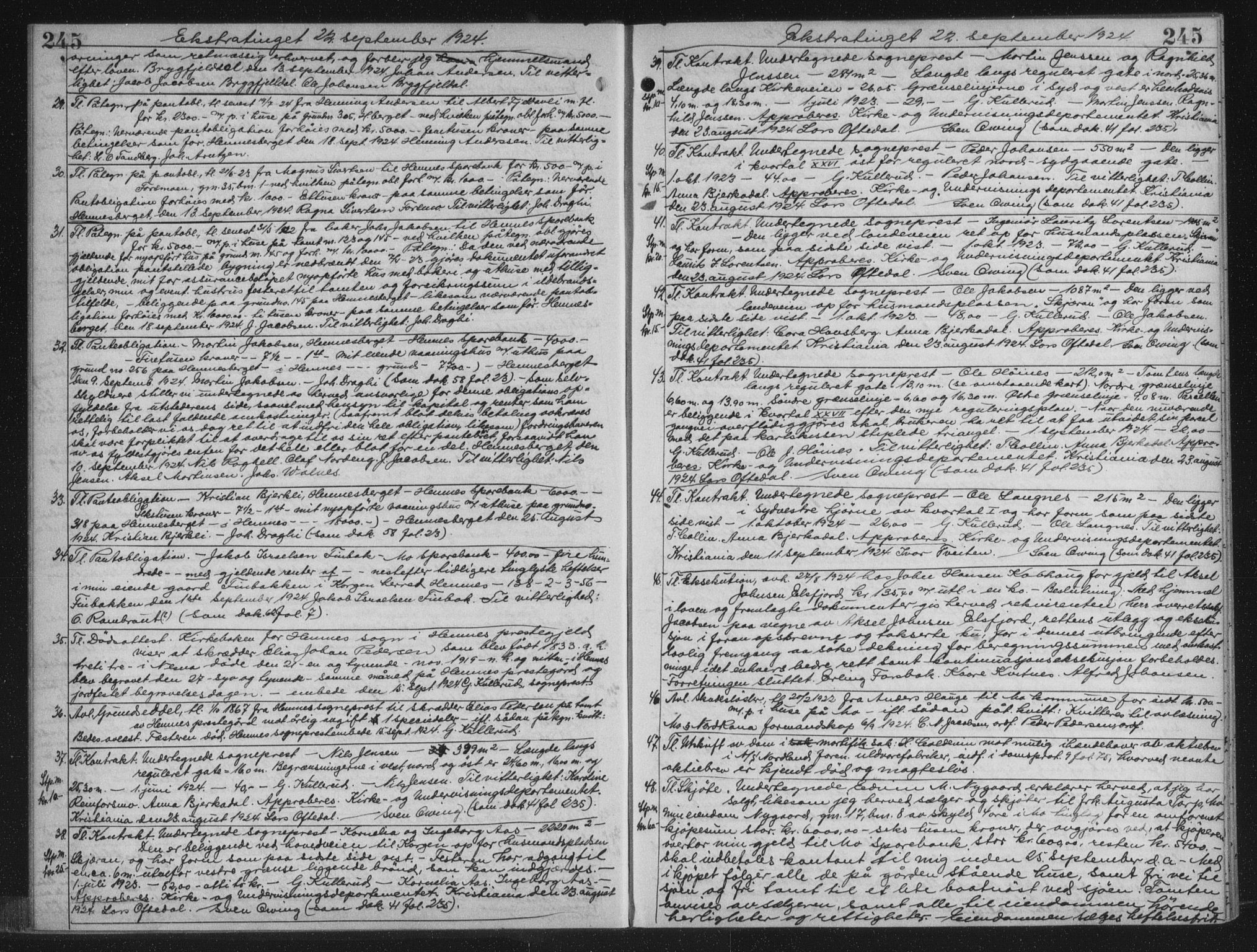 Rana sorenskriveri , AV/SAT-A-1108/1/2/2C/L0018: Mortgage book no. 18, 1923-1928, p. 245, Deed date: 22.09.1924