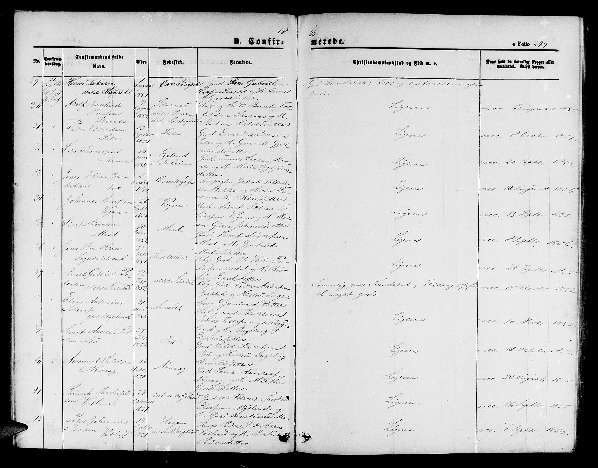 Sokndal sokneprestkontor, AV/SAST-A-101808: Parish register (copy) no. B 3, 1865-1879, p. 209