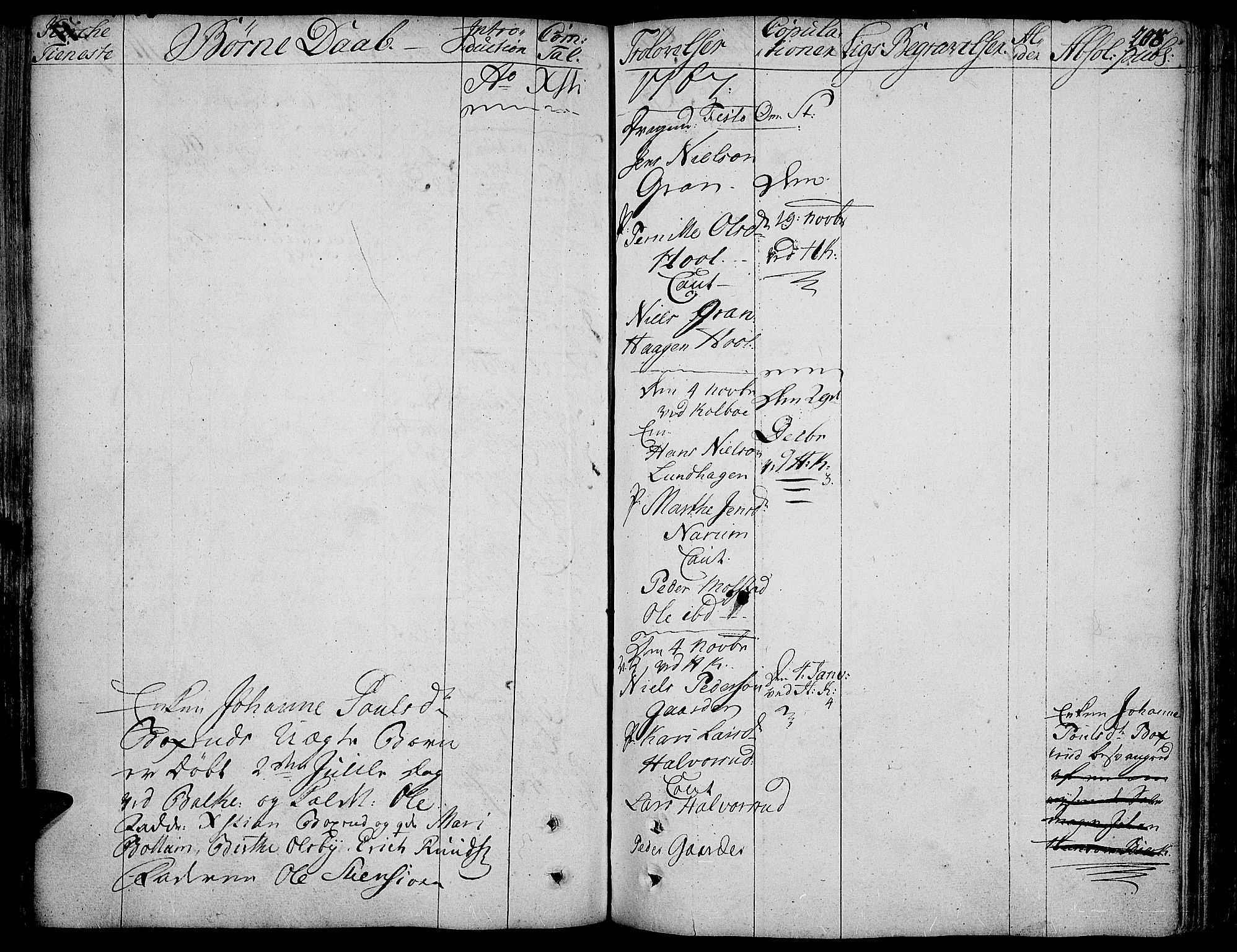 Toten prestekontor, AV/SAH-PREST-102/H/Ha/Haa/L0005: Parish register (official) no. 5, 1761-1772, p. 208