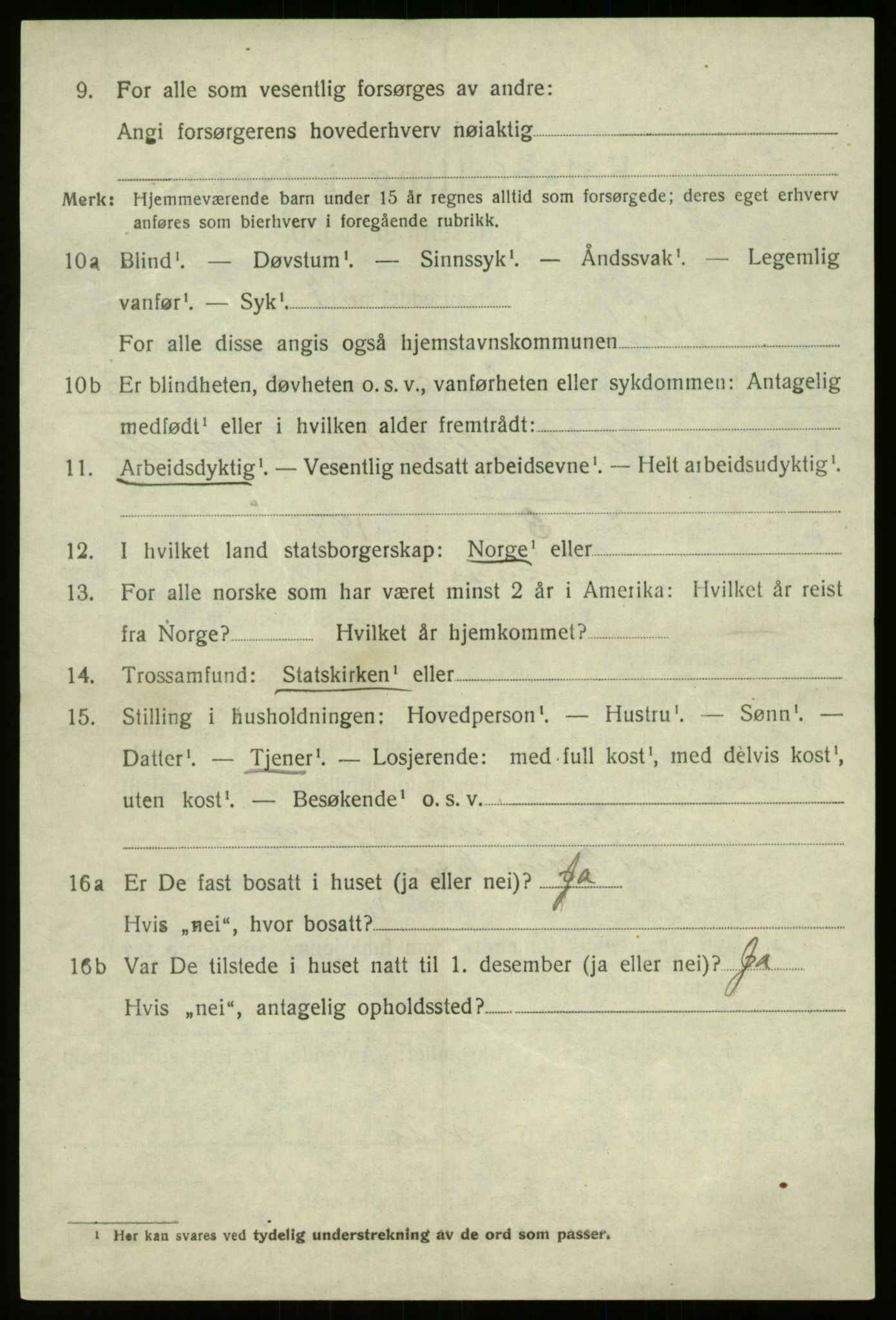 SAB, 1920 census for Kinn, 1920, p. 10720