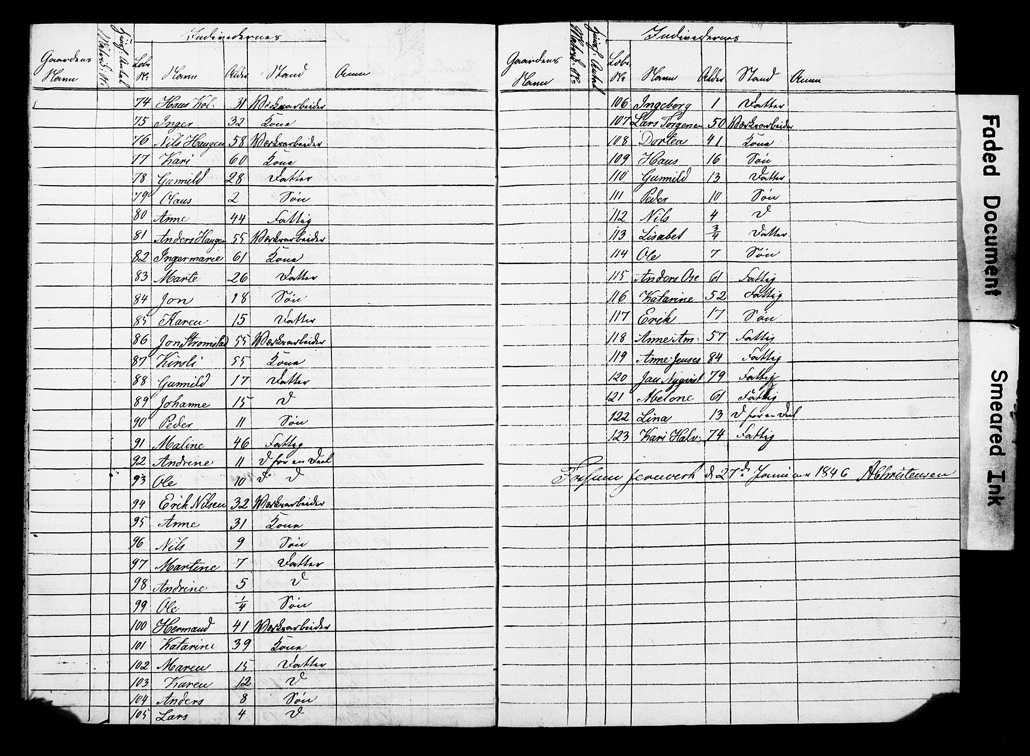 SAO, Census 1845 for Asker, 1845, p. 62