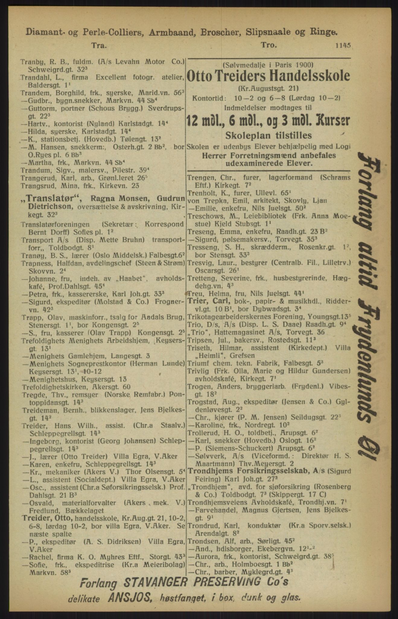 Kristiania/Oslo adressebok, PUBL/-, 1915, p. 1145