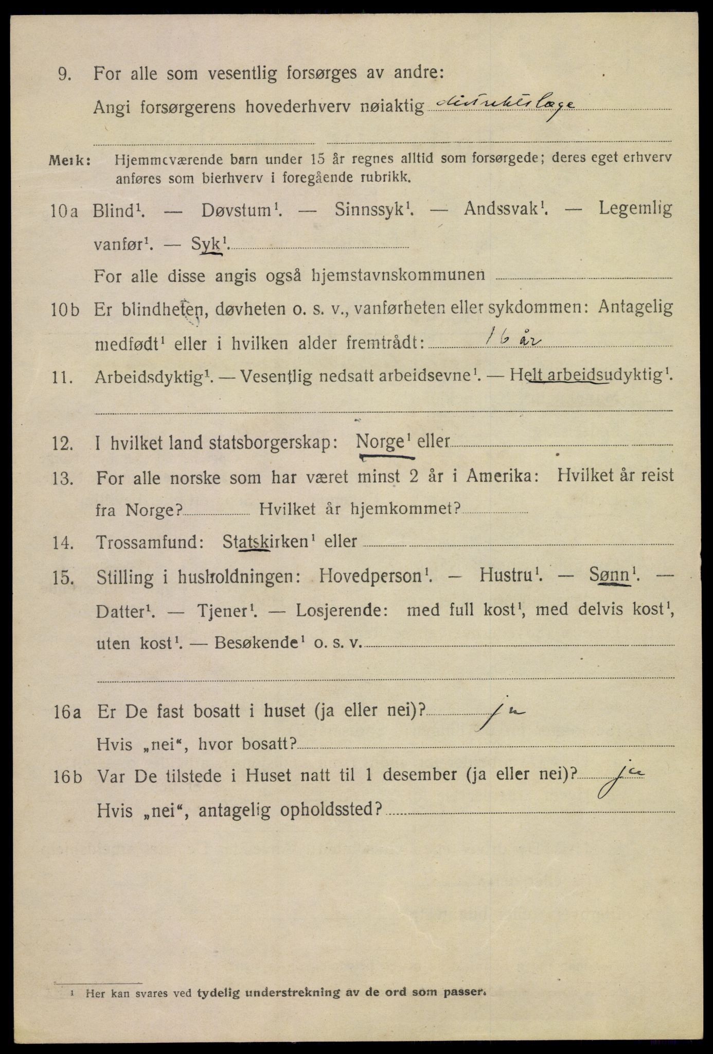 SAKO, 1920 census for Kragerø, 1920, p. 5612