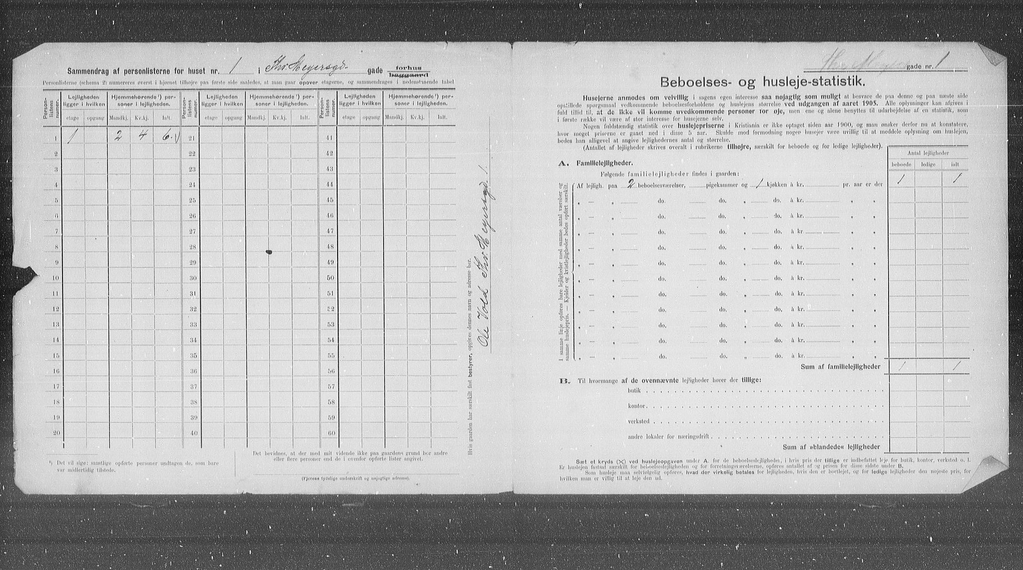 OBA, Municipal Census 1905 for Kristiania, 1905, p. 57341