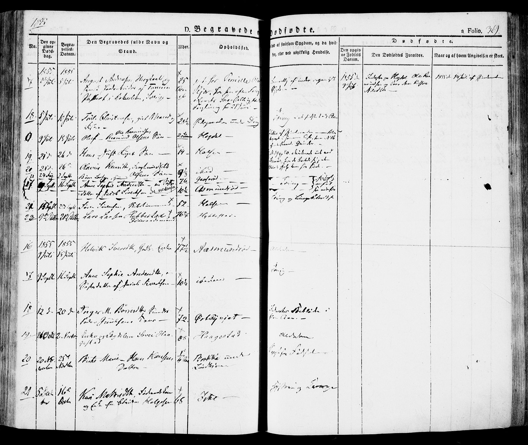 Tjølling kirkebøker, SAKO/A-60/F/Fa/L0006: Parish register (official) no. 6, 1835-1859, p. 369