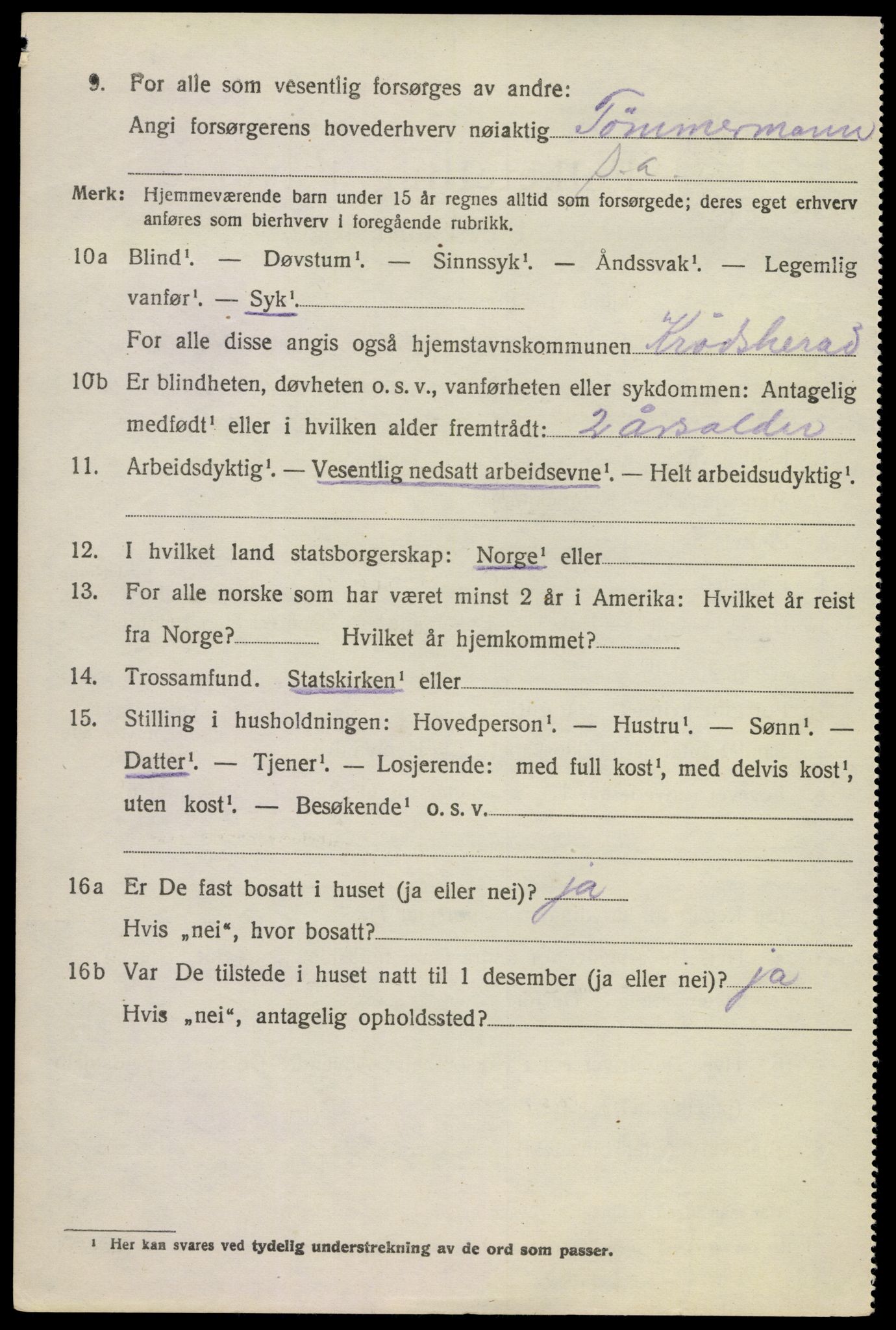 SAKO, 1920 census for Krødsherad, 1920, p. 838