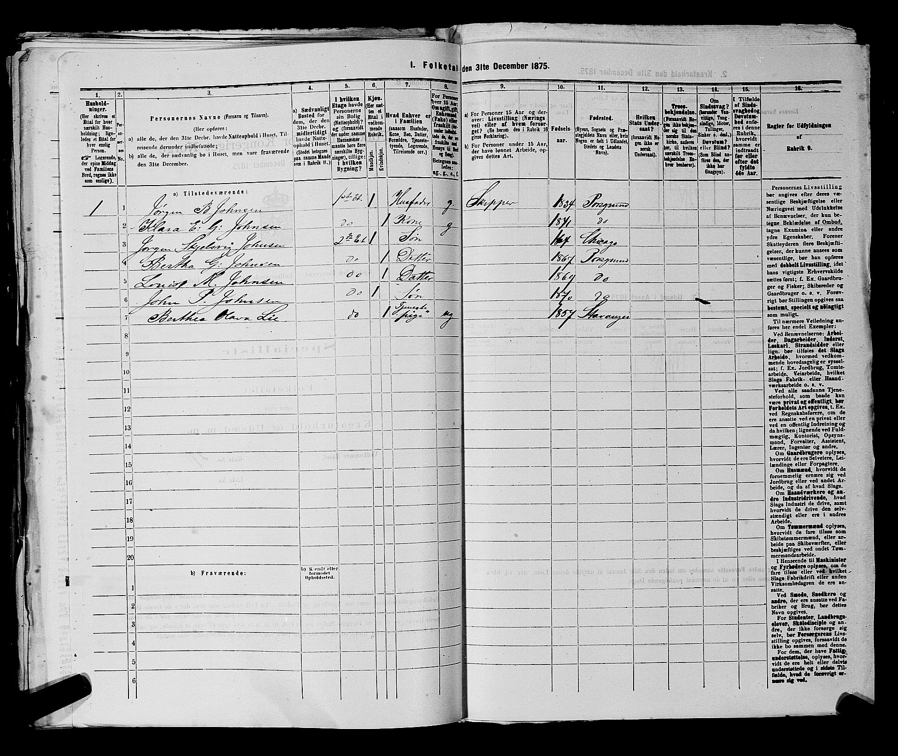 SAKO, 1875 census for 0805P Porsgrunn, 1875, p. 450