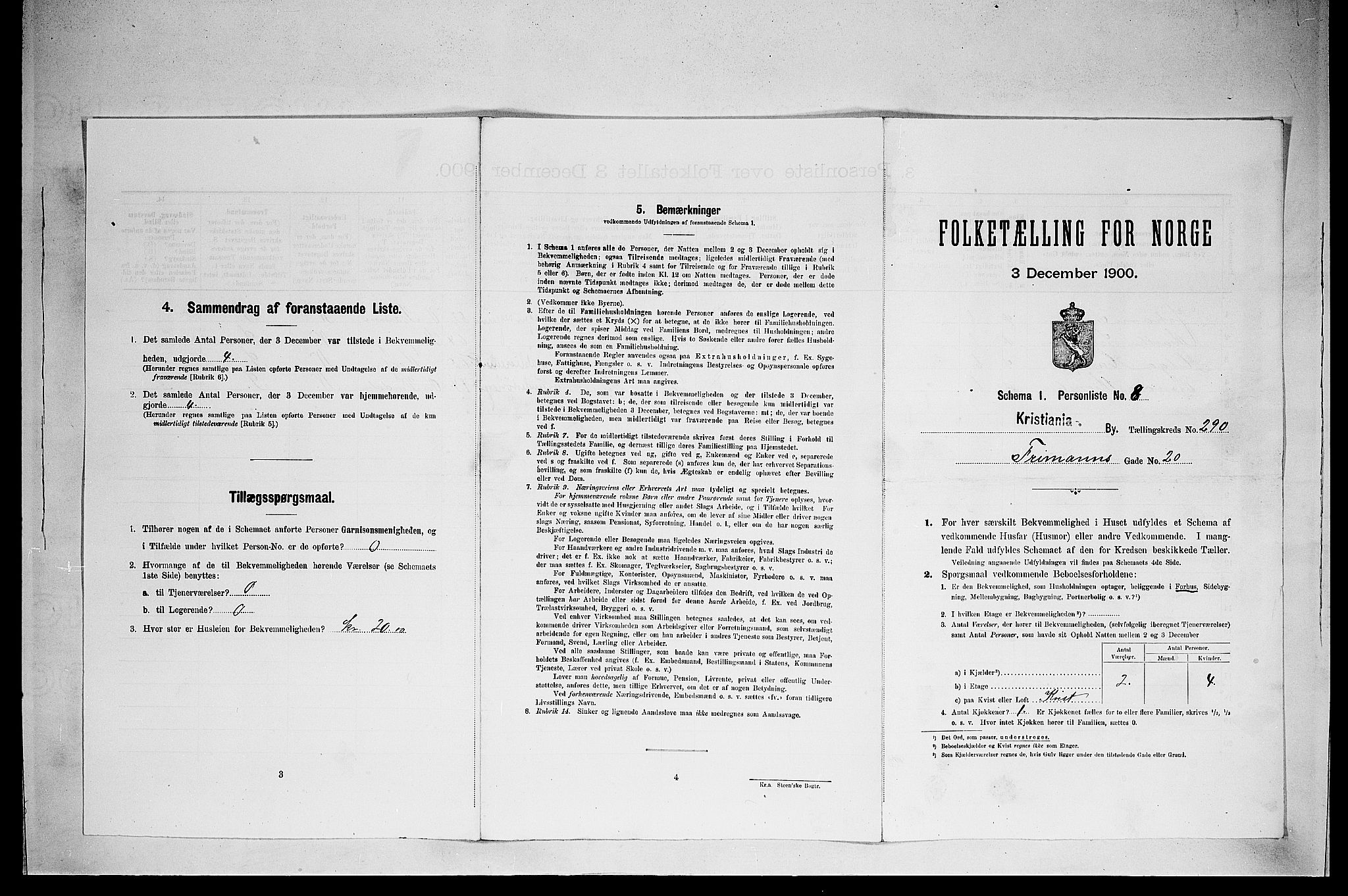 SAO, 1900 census for Kristiania, 1900, p. 25358