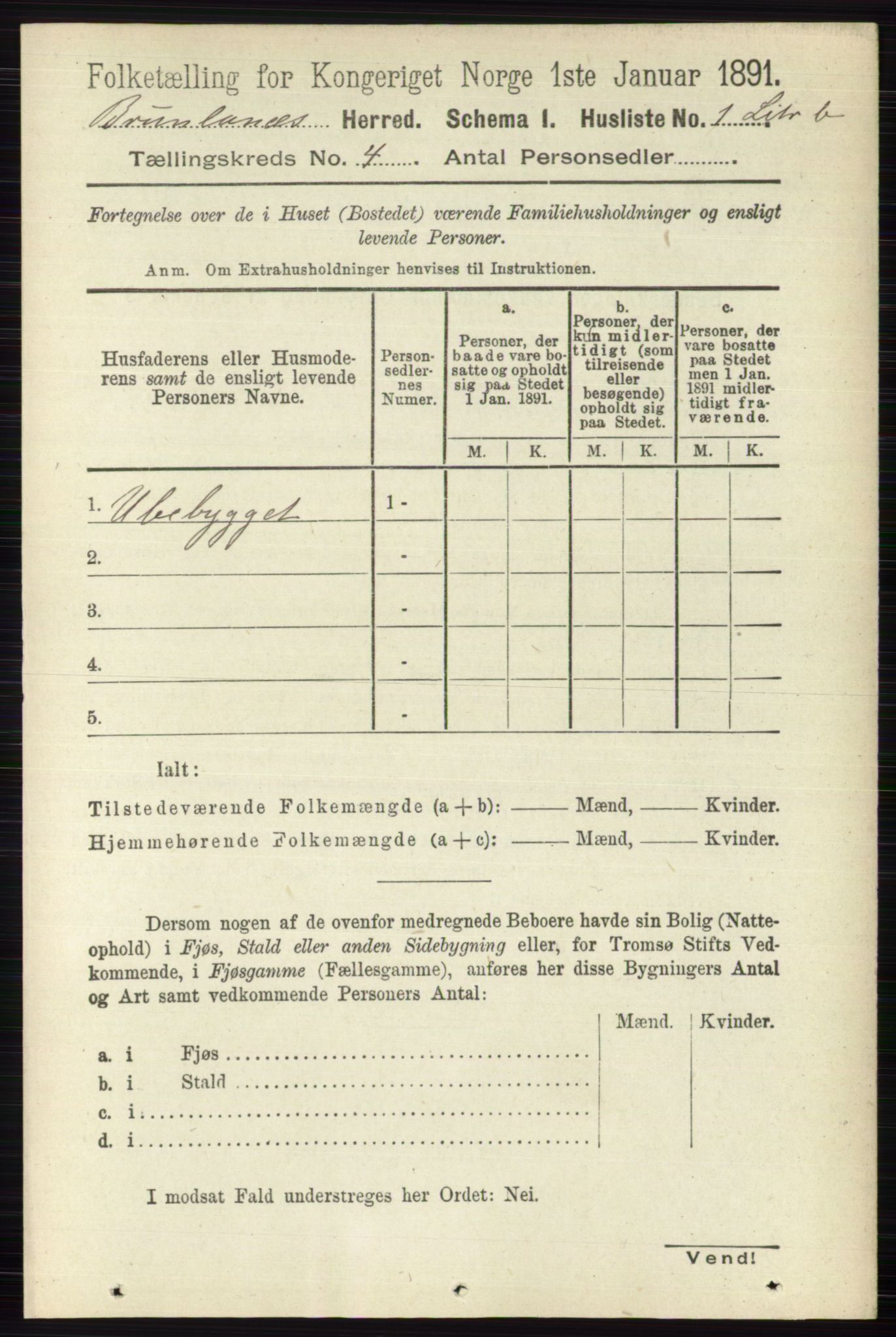 RA, 1891 census for 0726 Brunlanes, 1891, p. 1790