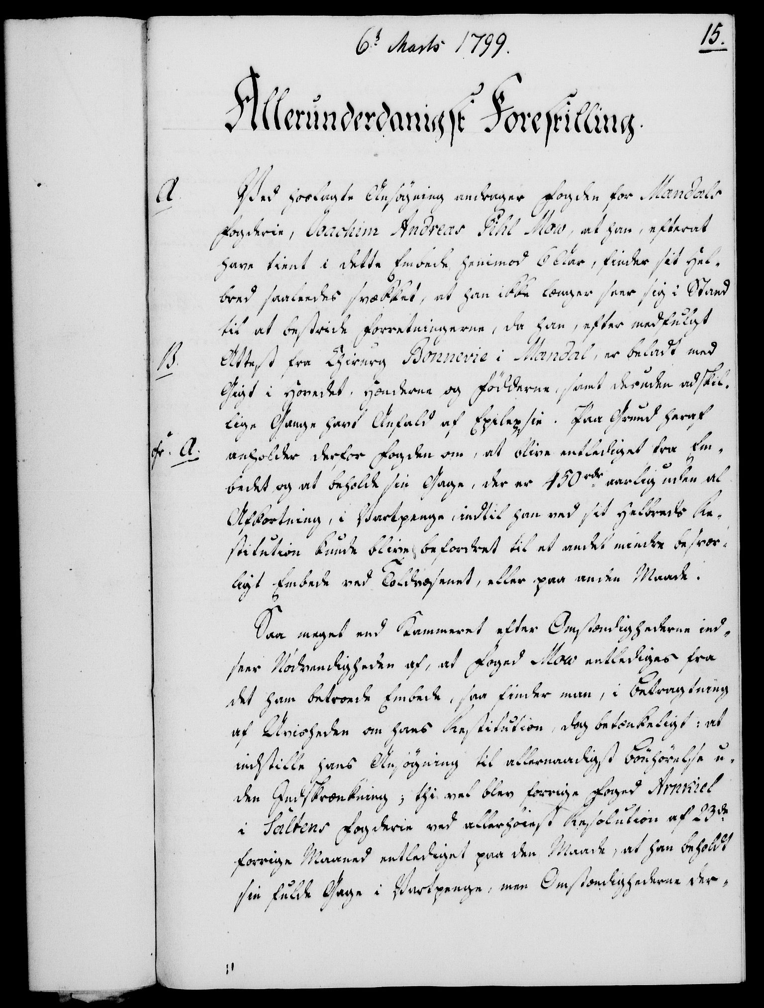 Rentekammeret, Kammerkanselliet, RA/EA-3111/G/Gf/Gfa/L0081: Norsk relasjons- og resolusjonsprotokoll (merket RK 52.81), 1799, p. 107