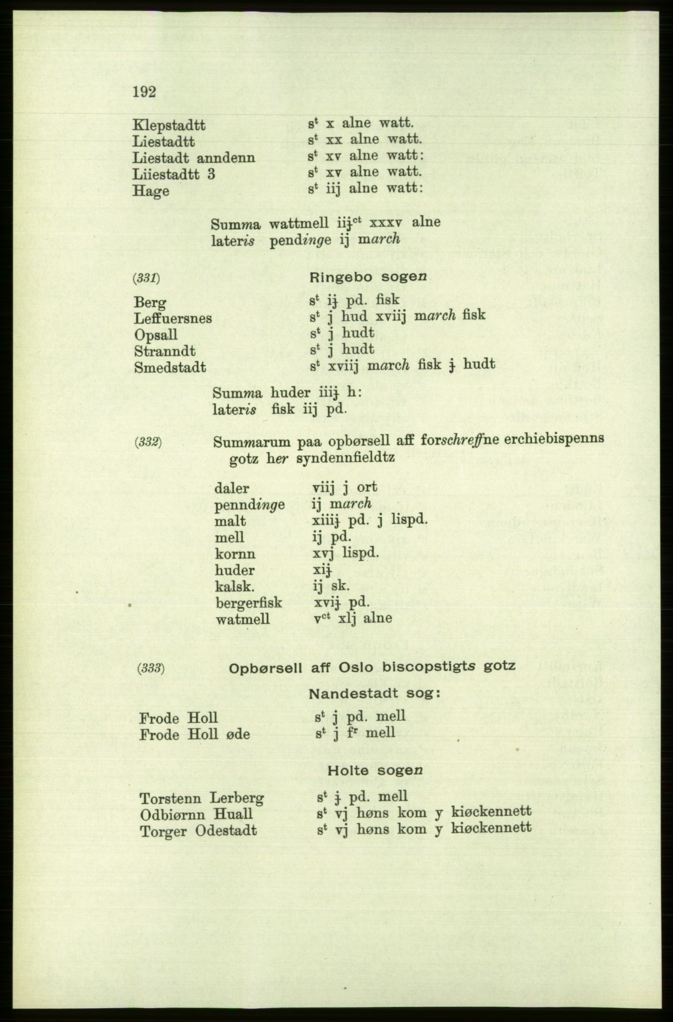 Publikasjoner utgitt av Arkivverket, PUBL/PUBL-001/C/0002: Bind 2: Rekneskap for Akershus len 1560-1561, 1560-1561, p. 192