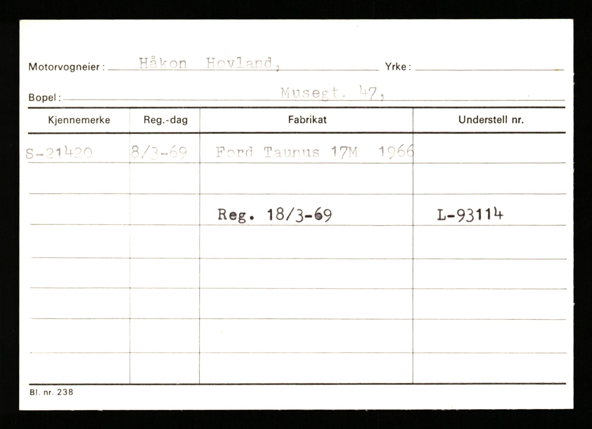 Stavanger trafikkstasjon, AV/SAST-A-101942/0/G/L0004: Registreringsnummer: 15497 - 22957, 1930-1971, p. 2665