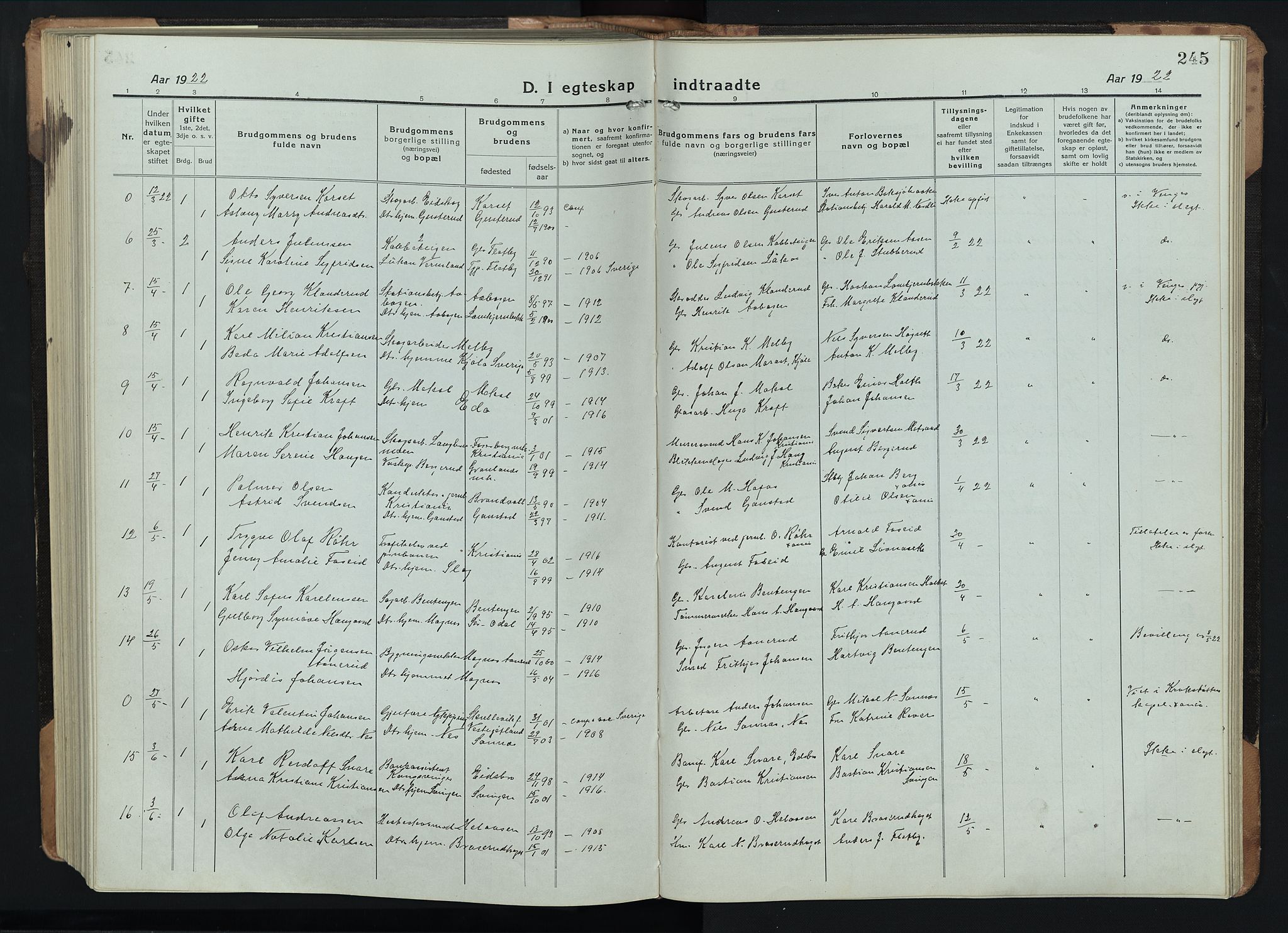 Eidskog prestekontor, AV/SAH-PREST-026/H/Ha/Hab/L0005: Parish register (copy) no. 5, 1916-1946, p. 245