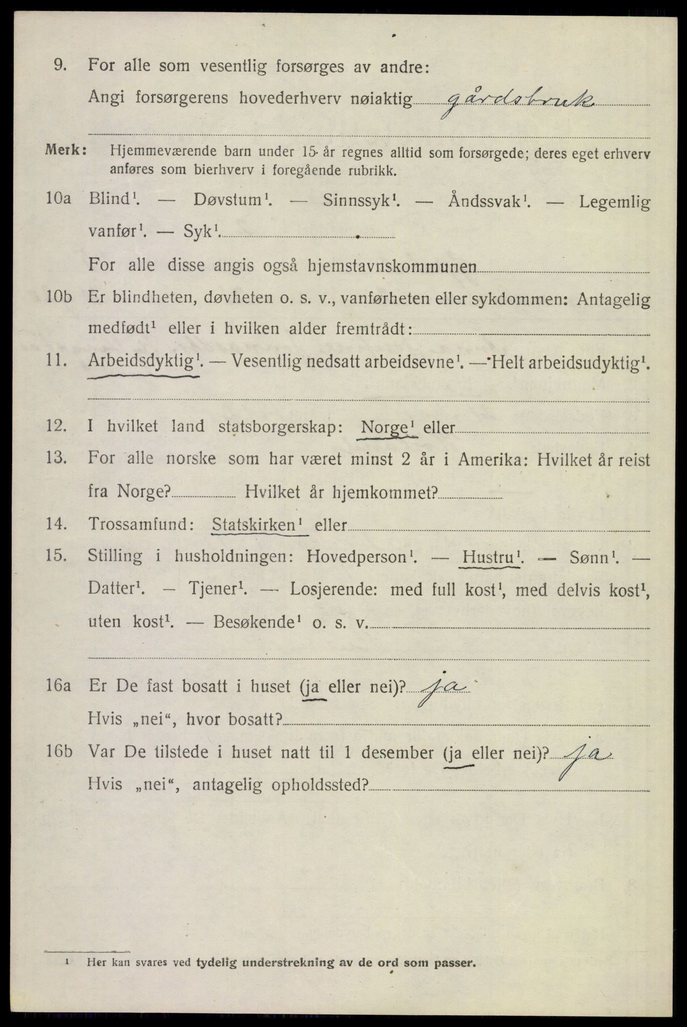 SAST, 1920 census for Gjesdal, 1920, p. 3111