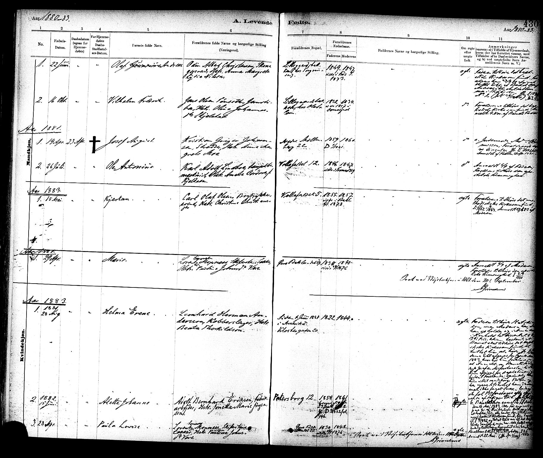 Ministerialprotokoller, klokkerbøker og fødselsregistre - Sør-Trøndelag, SAT/A-1456/604/L0188: Parish register (official) no. 604A09, 1878-1892, p. 430