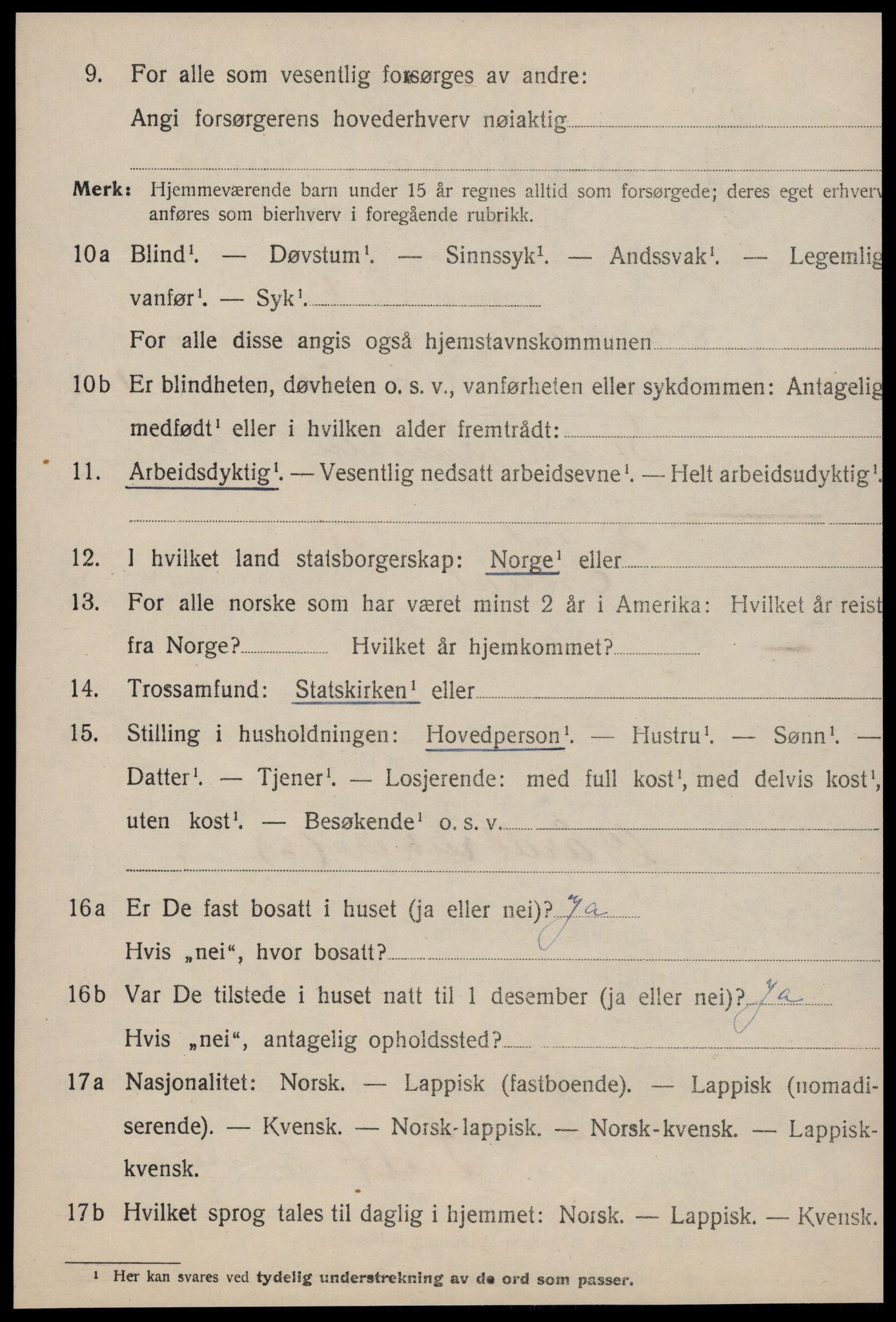 SAT, 1920 census for Orkdal, 1920, p. 3127