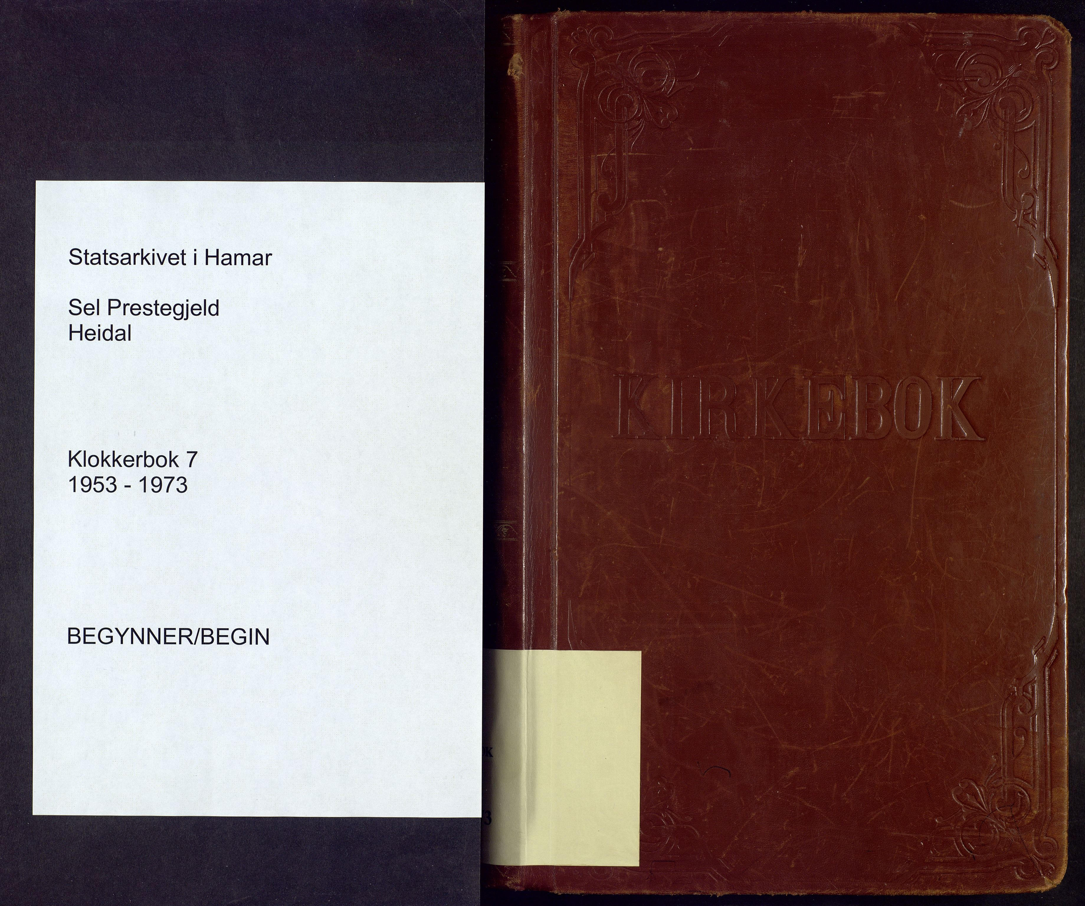 Sel prestekontor, SAH/PREST-074/H/Ha/Hab/L0007: Parish register (copy) no. 7, 1953-1973