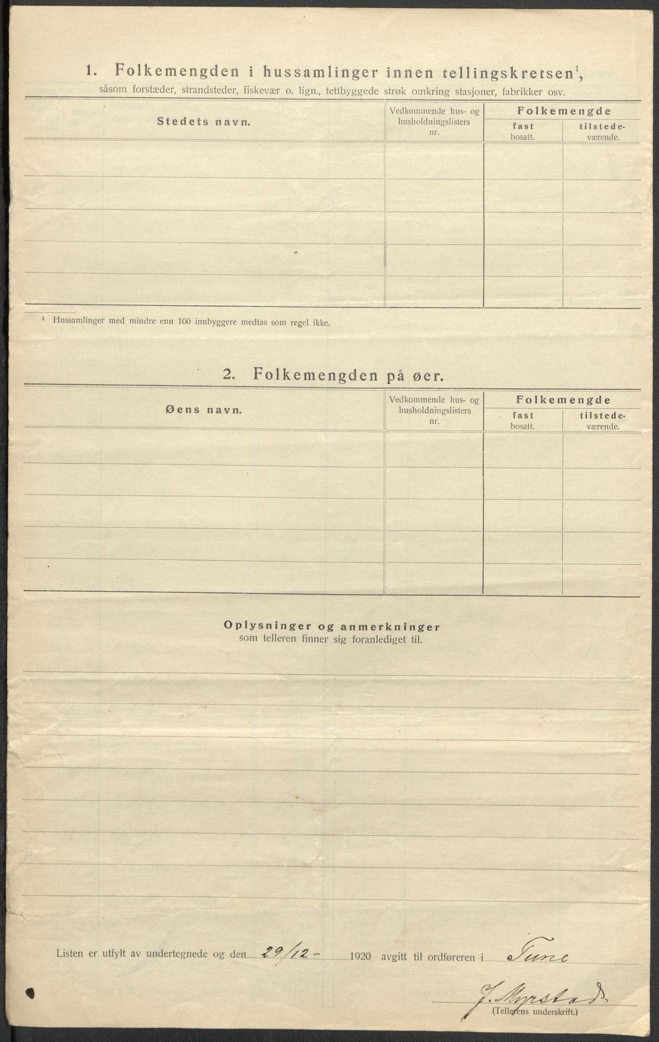 SAO, 1920 census for Tune, 1920, p. 44