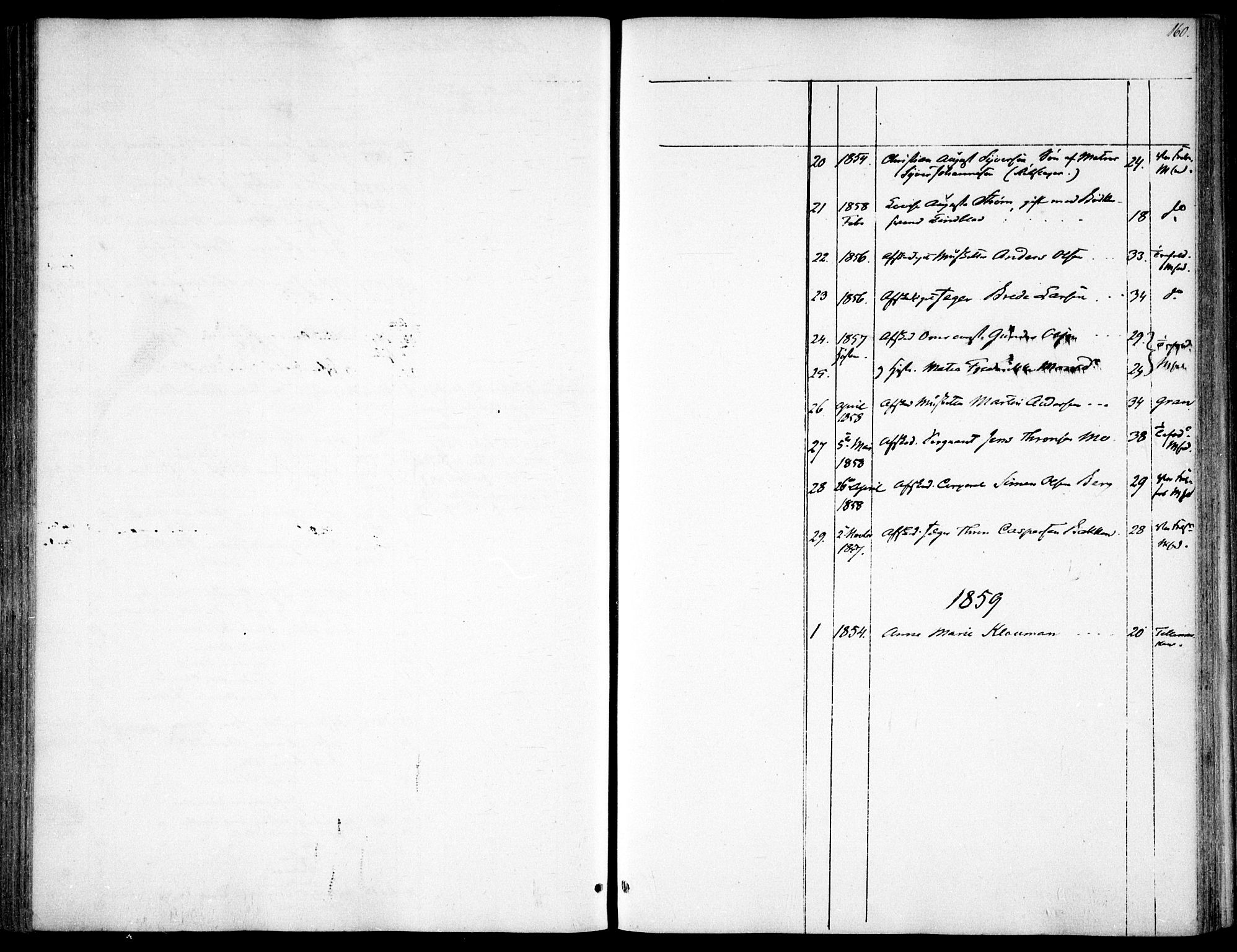 Garnisonsmenigheten Kirkebøker, SAO/A-10846/F/Fa/L0009: Parish register (official) no. 9, 1842-1859, p. 160