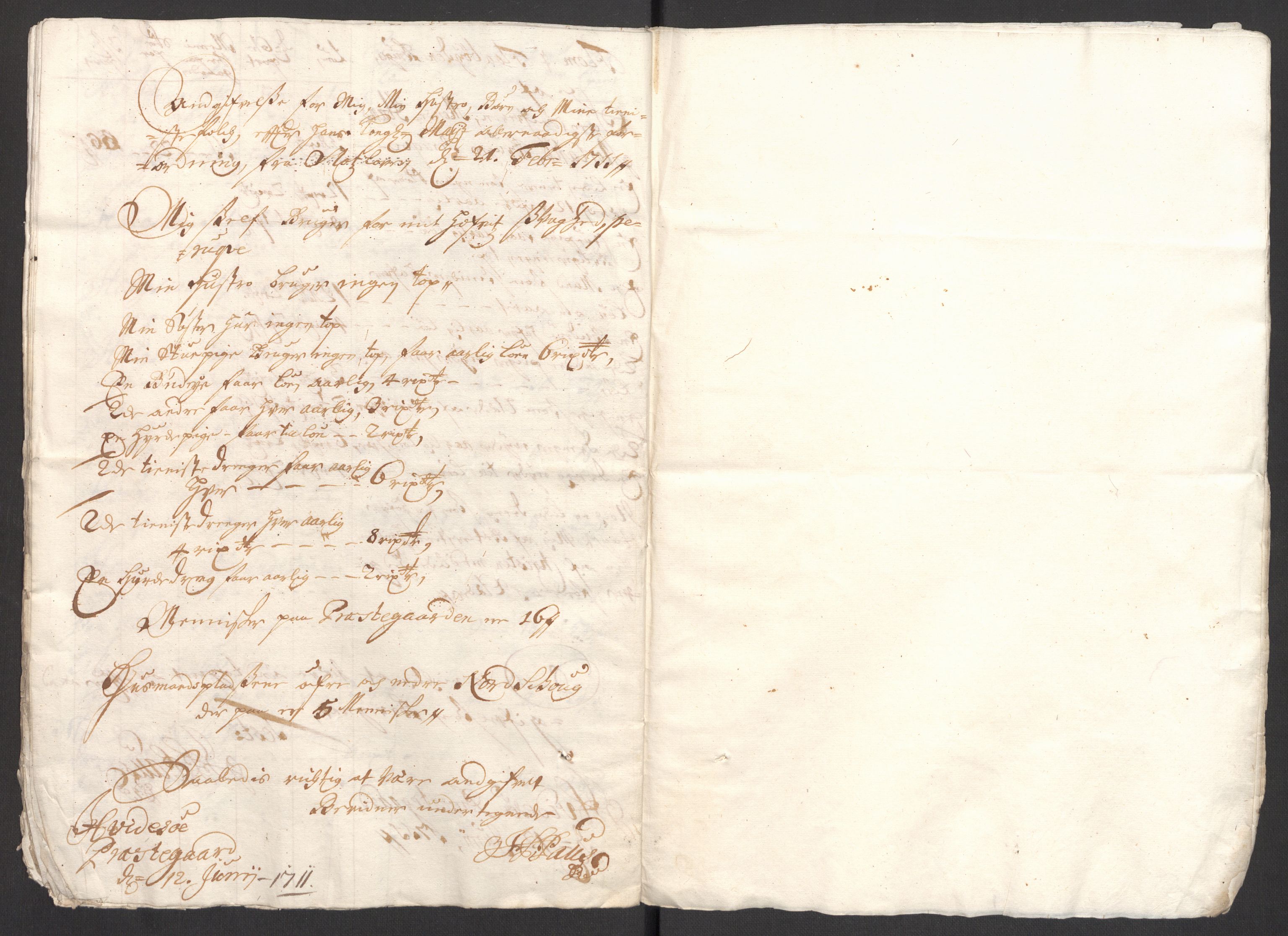 Rentekammeret inntil 1814, Reviderte regnskaper, Fogderegnskap, RA/EA-4092/R36/L2121: Fogderegnskap Øvre og Nedre Telemark og Bamble, 1711, p. 204