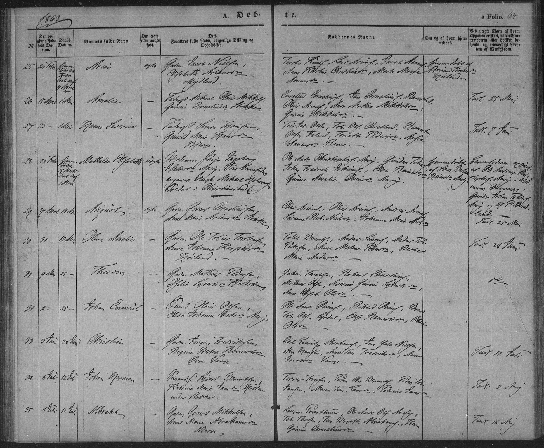 Sør-Audnedal sokneprestkontor, AV/SAK-1111-0039/F/Fa/Faa/L0002: Parish register (official) no. A 2, 1848-1867, p. 64