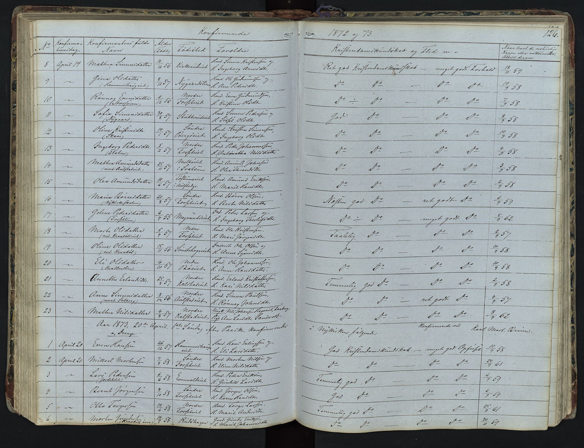 Vestre Gausdal prestekontor, AV/SAH-PREST-094/H/Ha/Hab/L0001: Parish register (copy) no. 1, 1867-1895, p. 126