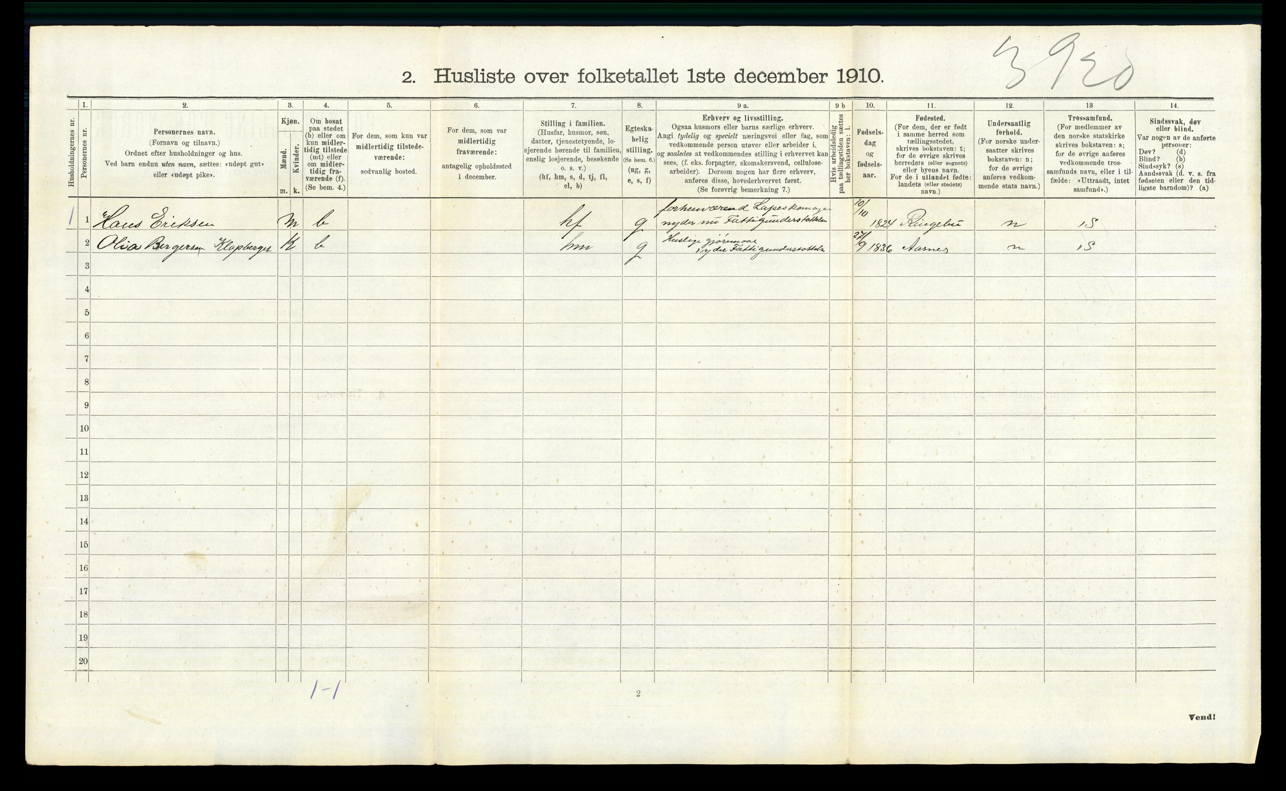 RA, 1910 census for Stor-Elvdal, 1910, p. 552