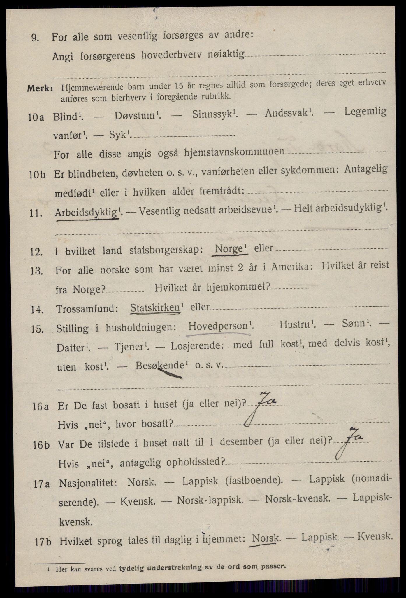 SAT, 1920 census for Nord-Frøya, 1920, p. 4558