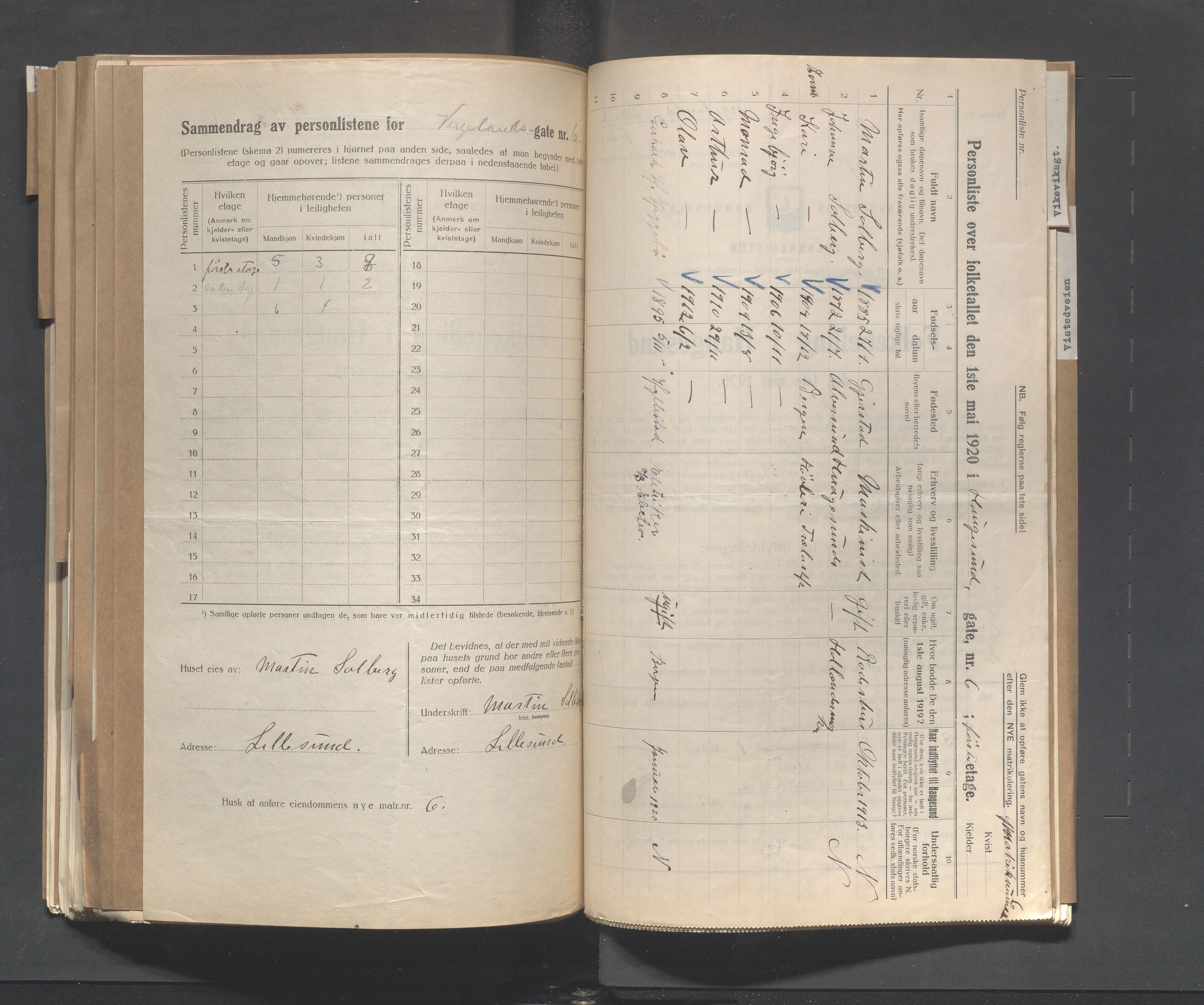 IKAR, Local census 1.5.1920 for Haugesund, 1920, p. 5269