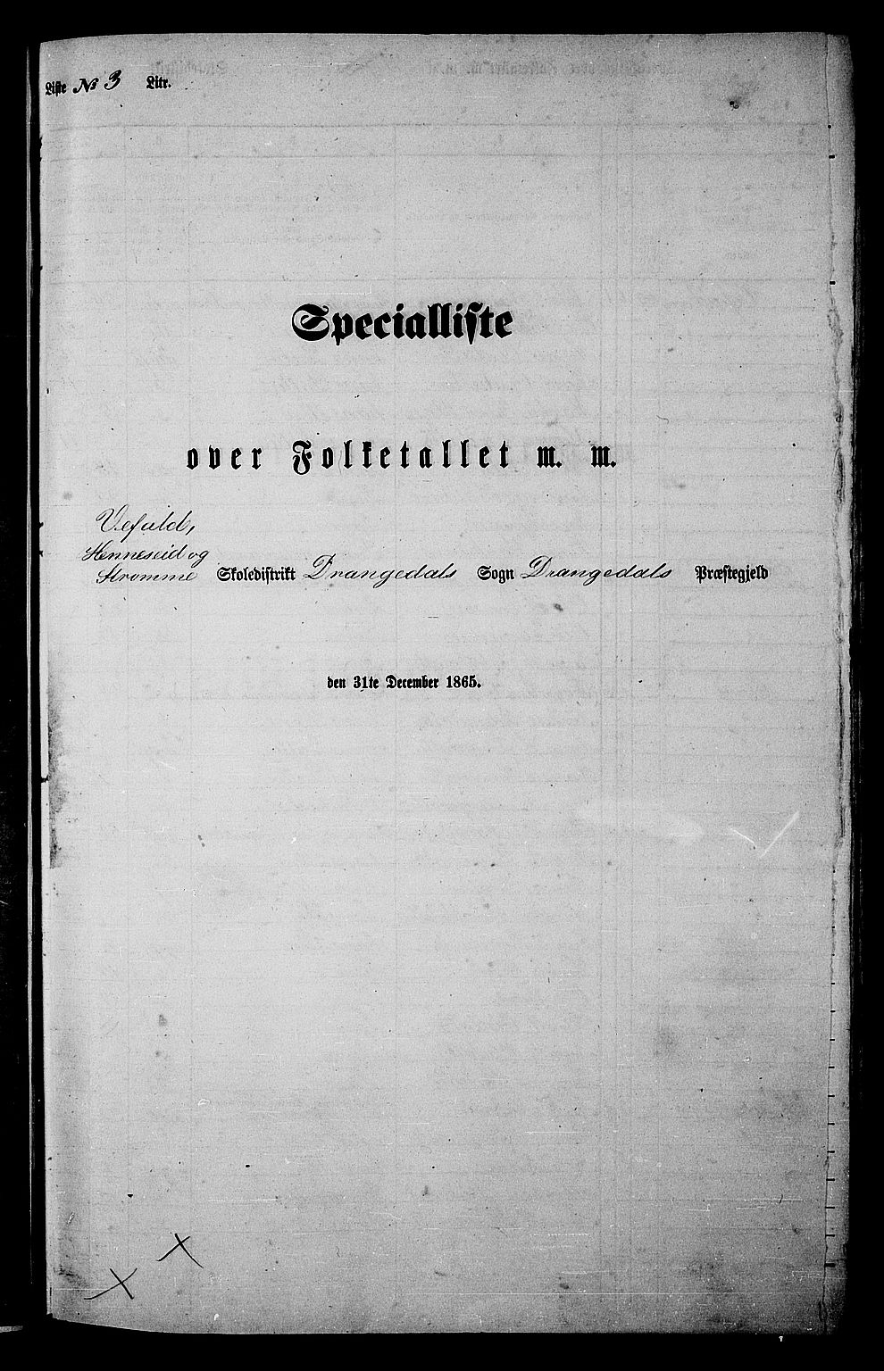 RA, 1865 census for Drangedal, 1865, p. 39