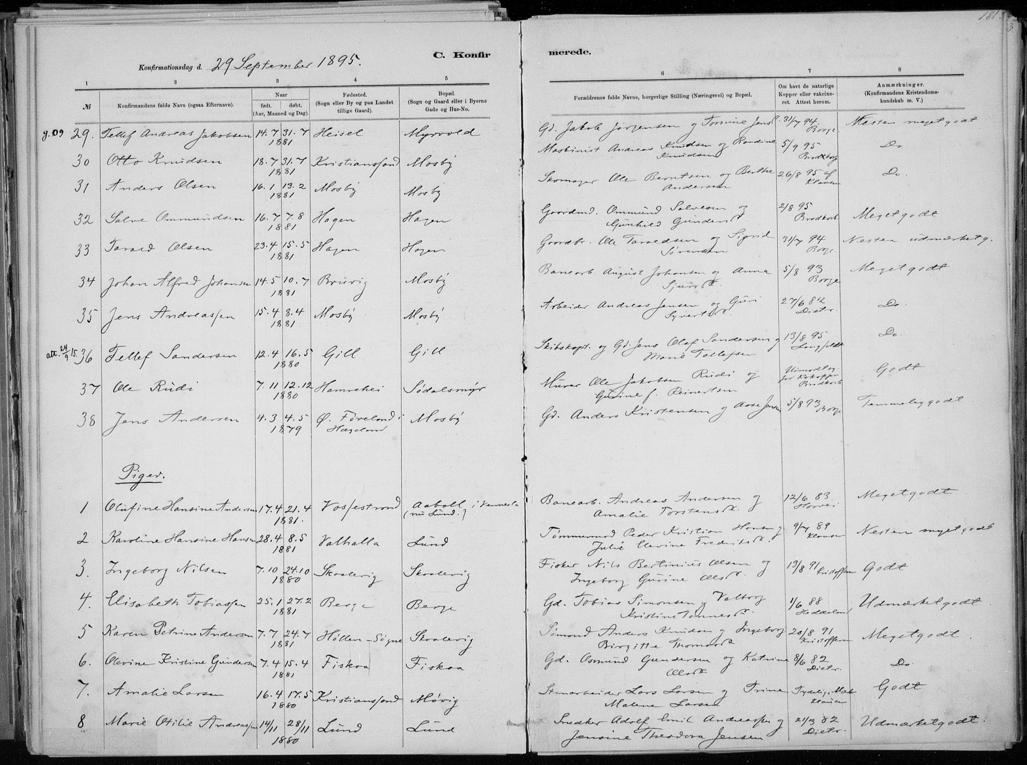 Oddernes sokneprestkontor, AV/SAK-1111-0033/F/Fa/Faa/L0009: Parish register (official) no. A 9, 1884-1896, p. 181