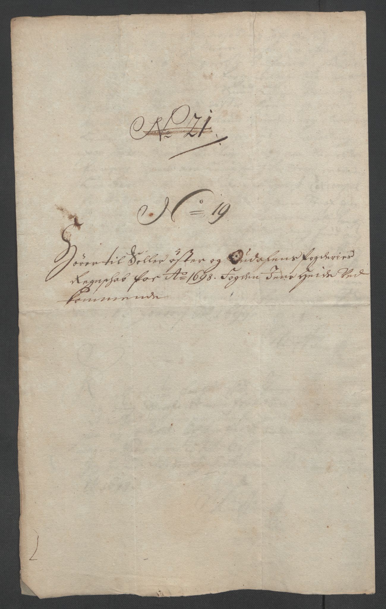 Rentekammeret inntil 1814, Reviderte regnskaper, Fogderegnskap, AV/RA-EA-4092/R13/L0836: Fogderegnskap Solør, Odal og Østerdal, 1698, p. 242