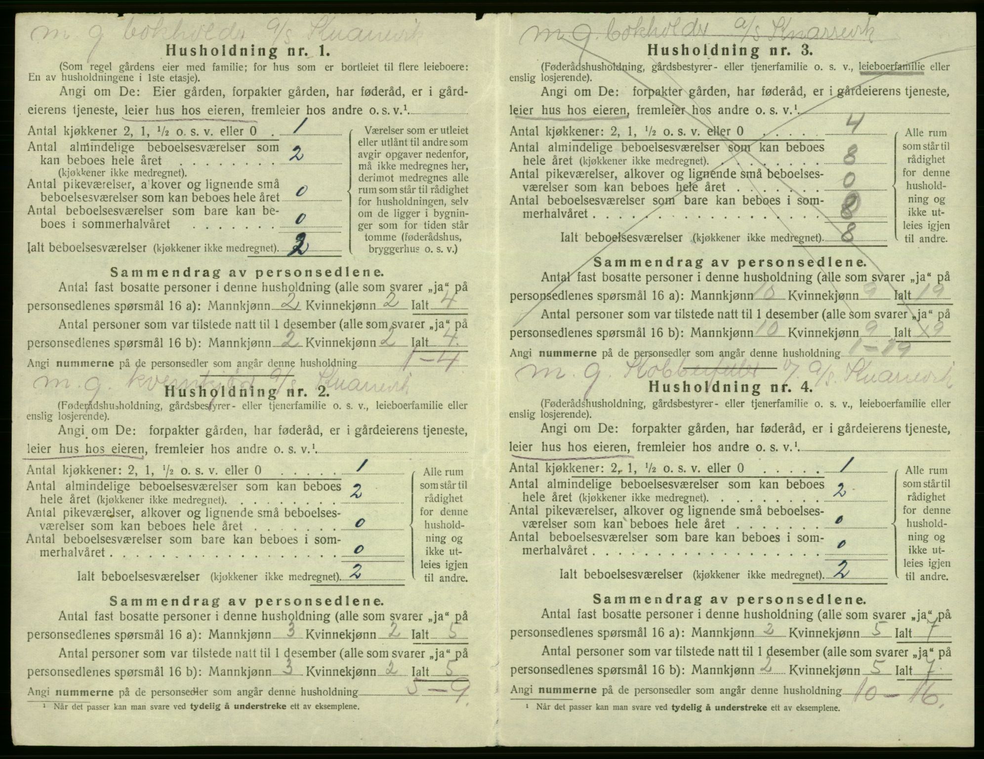 SAB, 1920 census for Fjell, 1920, p. 946