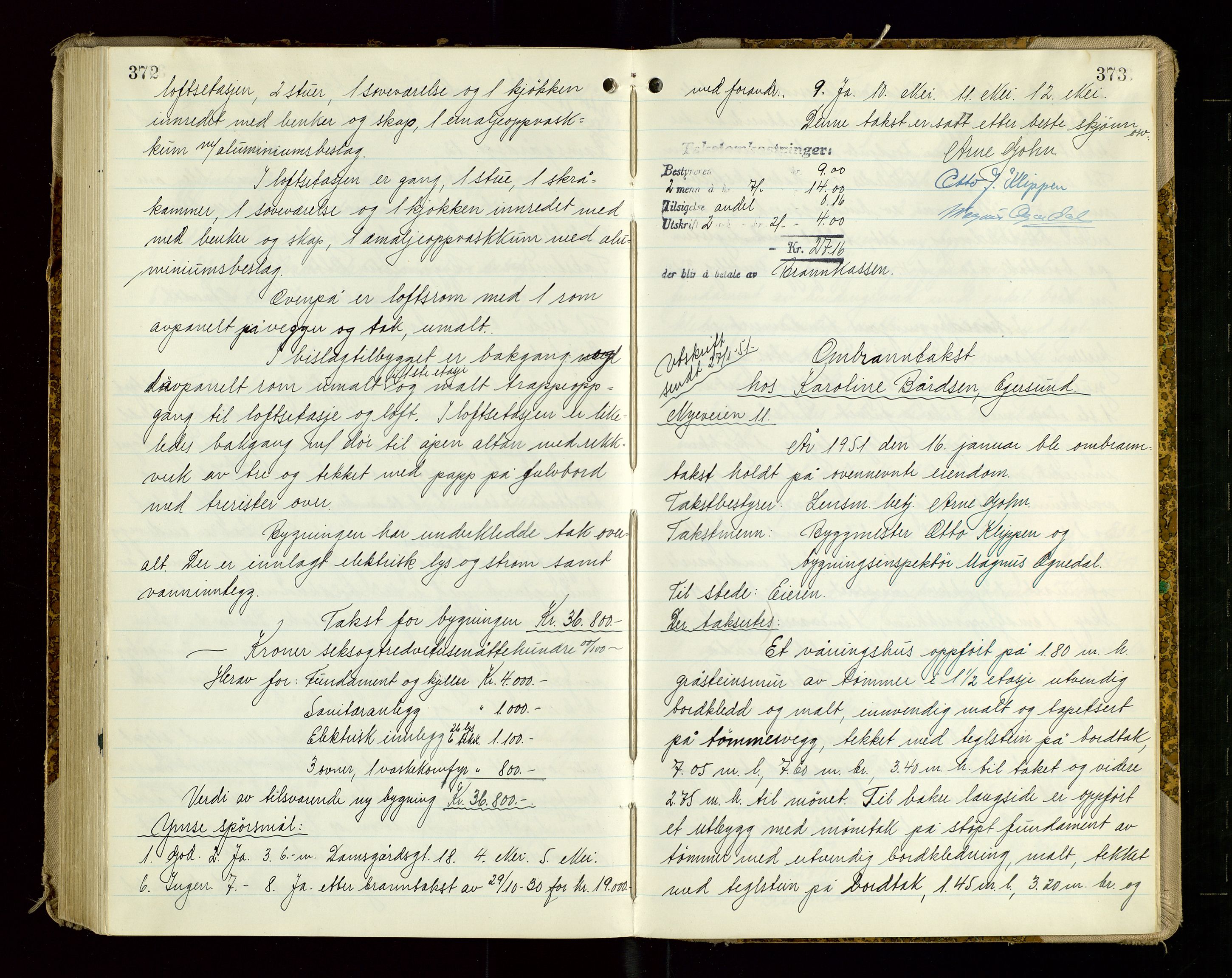 Eigersund lensmannskontor, AV/SAST-A-100171/God/L0013: "Branntakstprotokoll", 1944-1951, p. 372-373