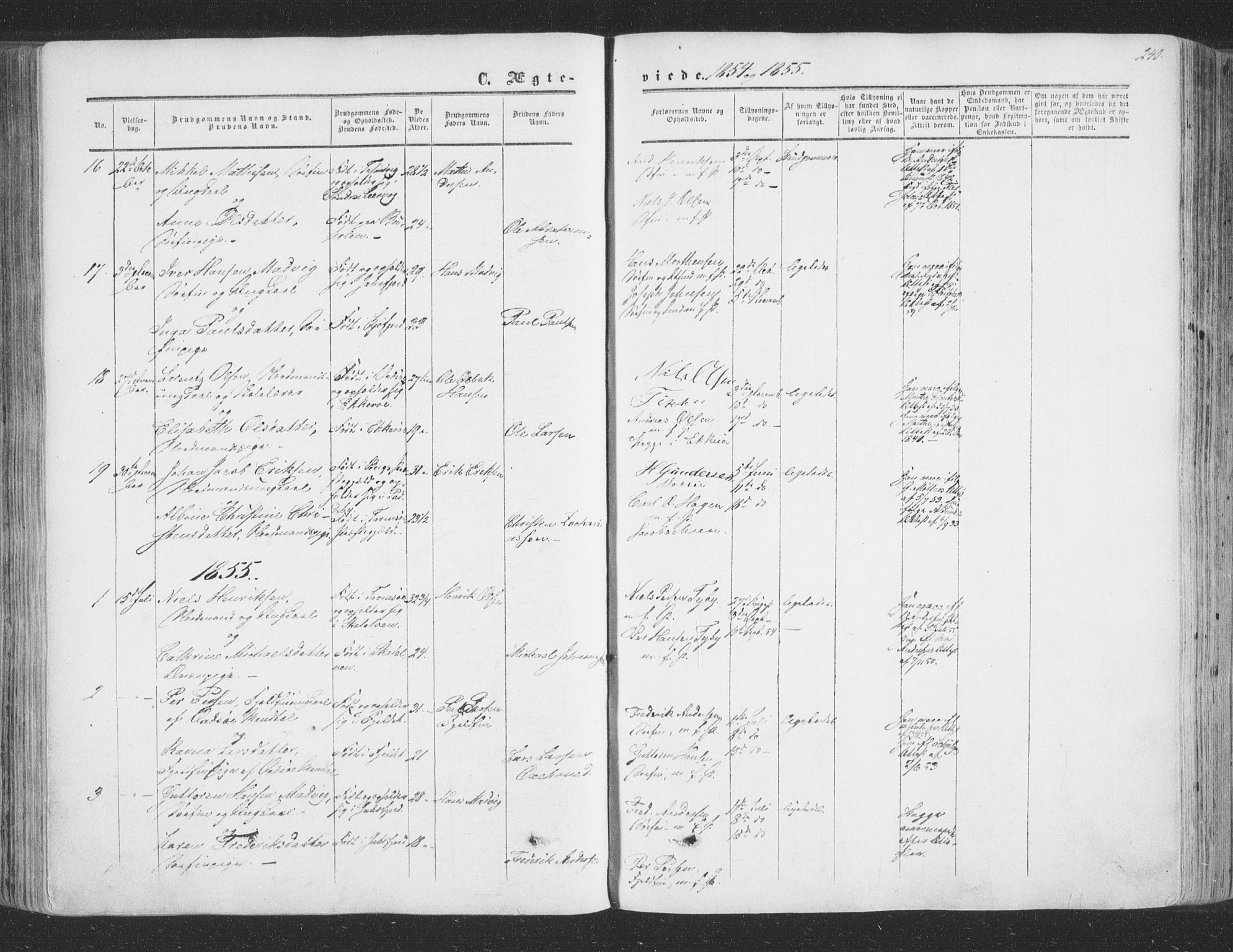 Vadsø sokneprestkontor, SATØ/S-1325/H/Ha/L0004kirke: Parish register (official) no. 4, 1854-1880, p. 240
