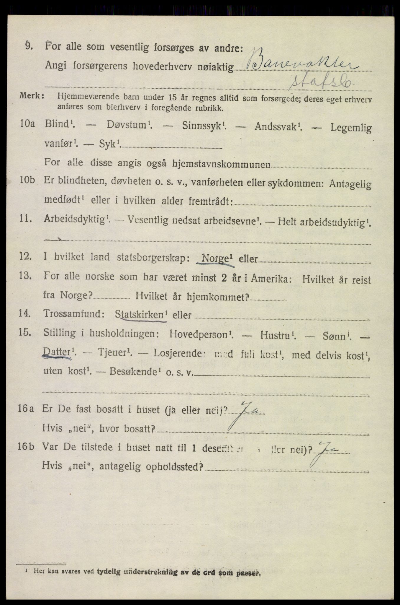 SAH, 1920 census for Vestre Toten, 1920, p. 8189