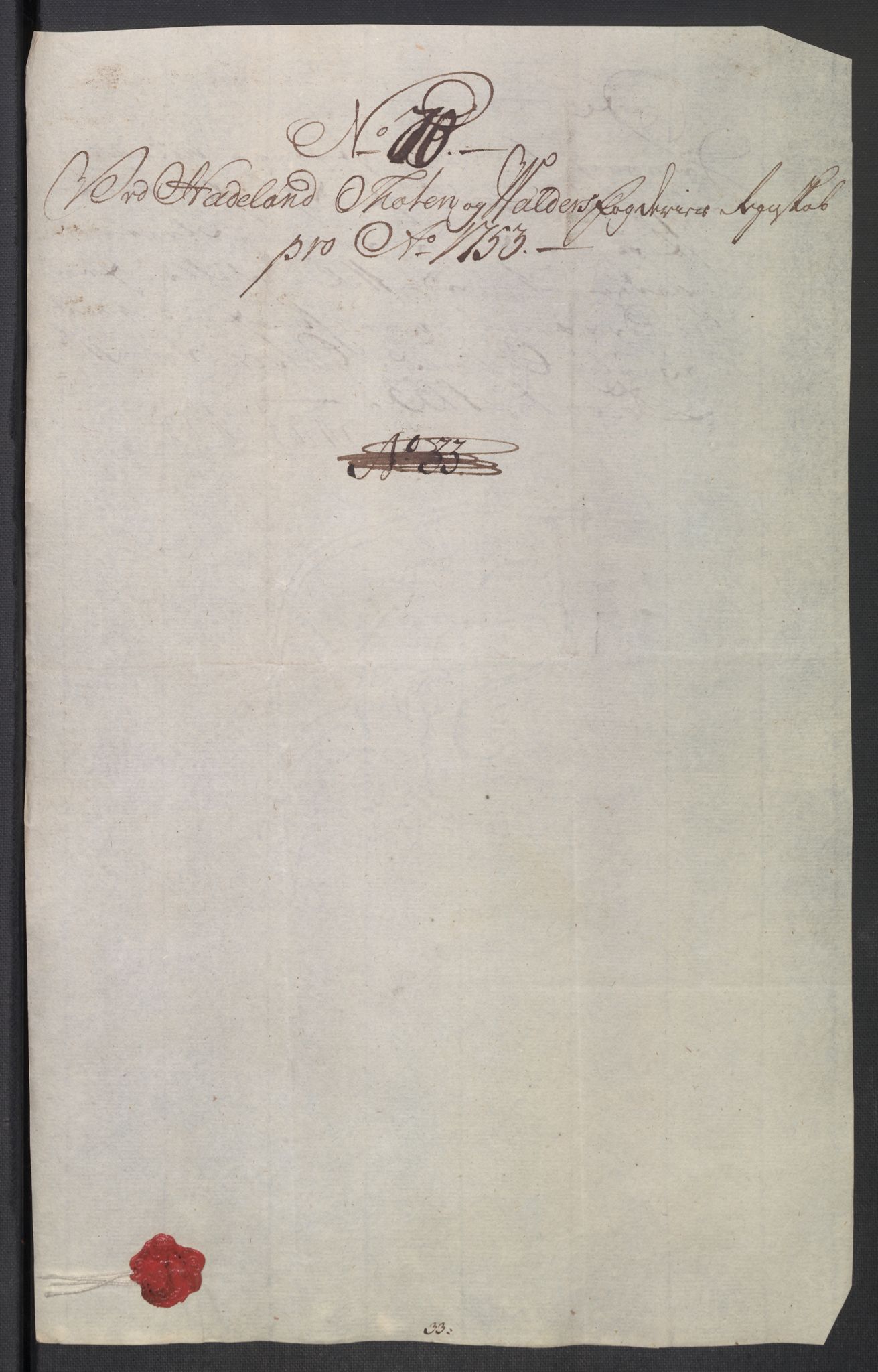 Rentekammeret inntil 1814, Reviderte regnskaper, Fogderegnskap, AV/RA-EA-4092/R18/L1349: Fogderegnskap Hadeland, Toten og Valdres, 1752-1753, p. 624