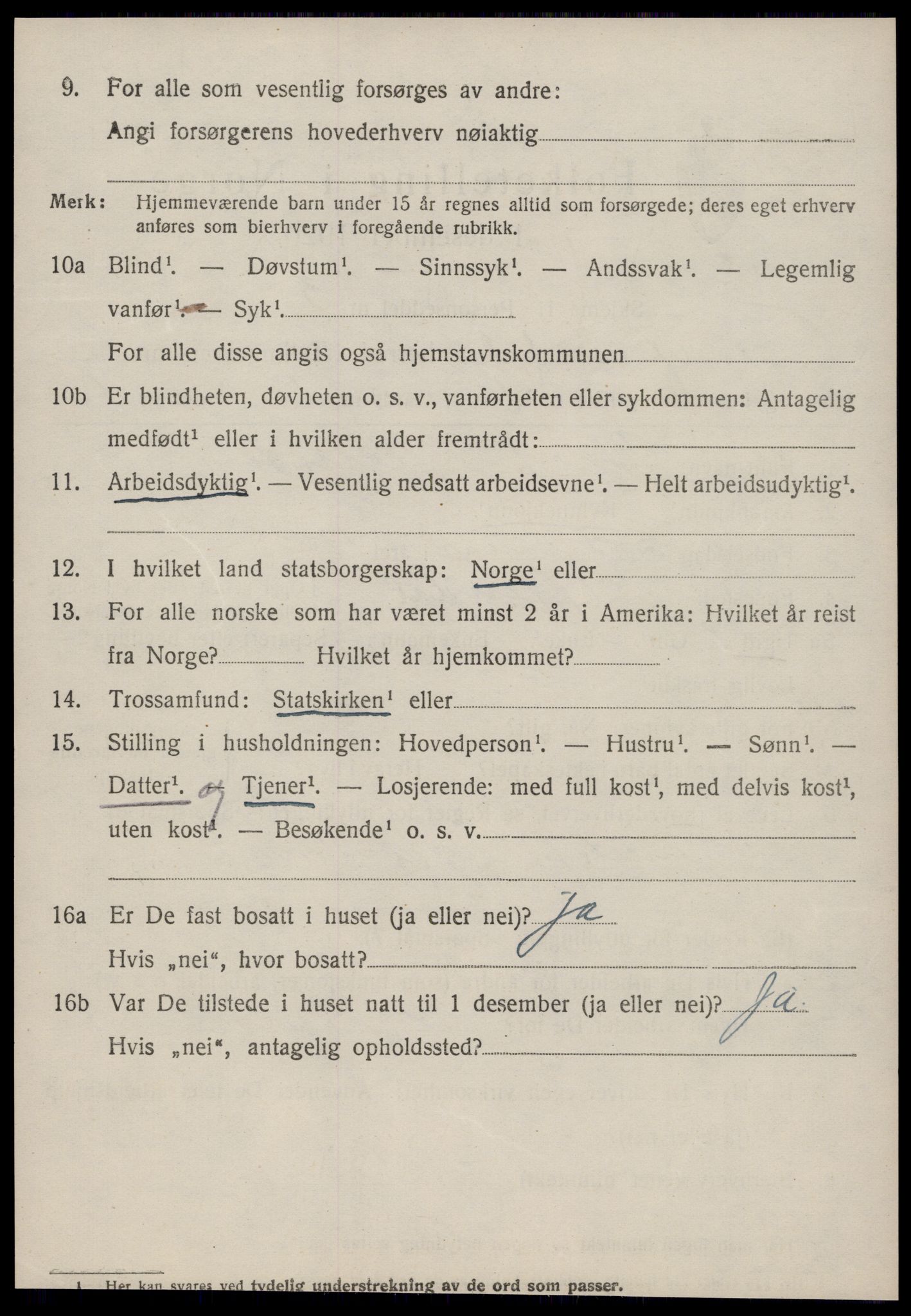 SAT, 1920 census for Øksendal, 1920, p. 244