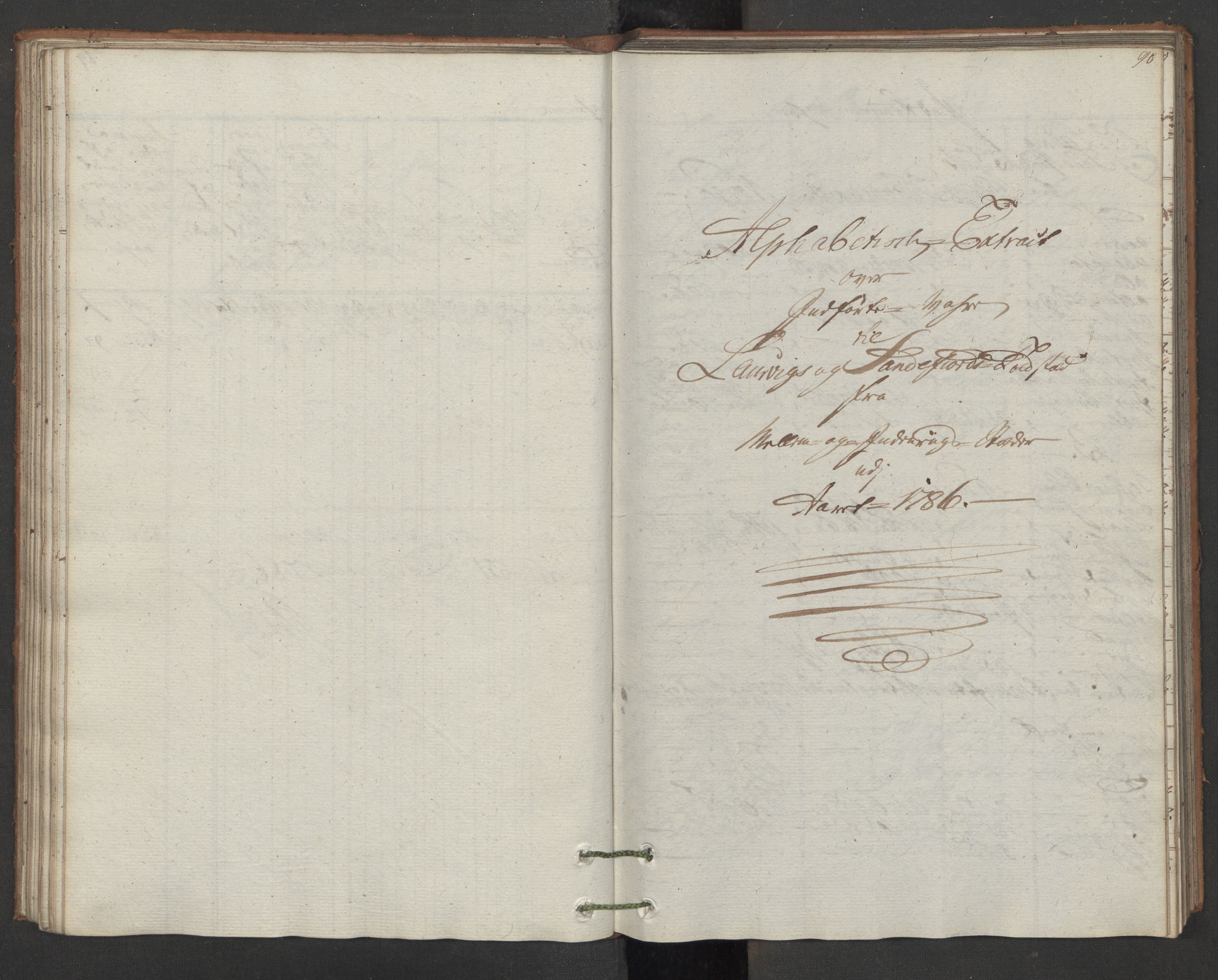Generaltollkammeret, tollregnskaper, AV/RA-EA-5490/R11/L0086/0001: Tollregnskaper Larvik og Sandefjord / Inngående hovedtollbok, 1786, p. 89b-90a