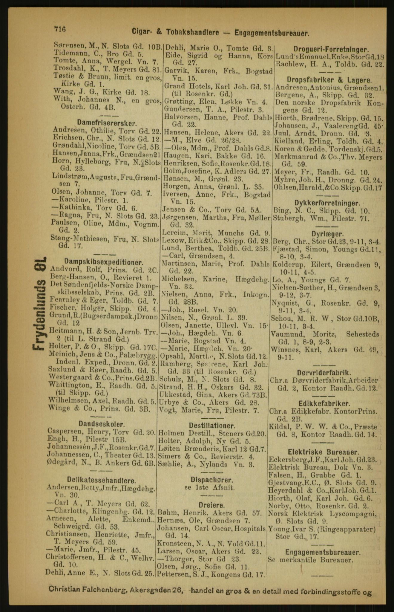 Kristiania/Oslo adressebok, PUBL/-, 1891, p. 716