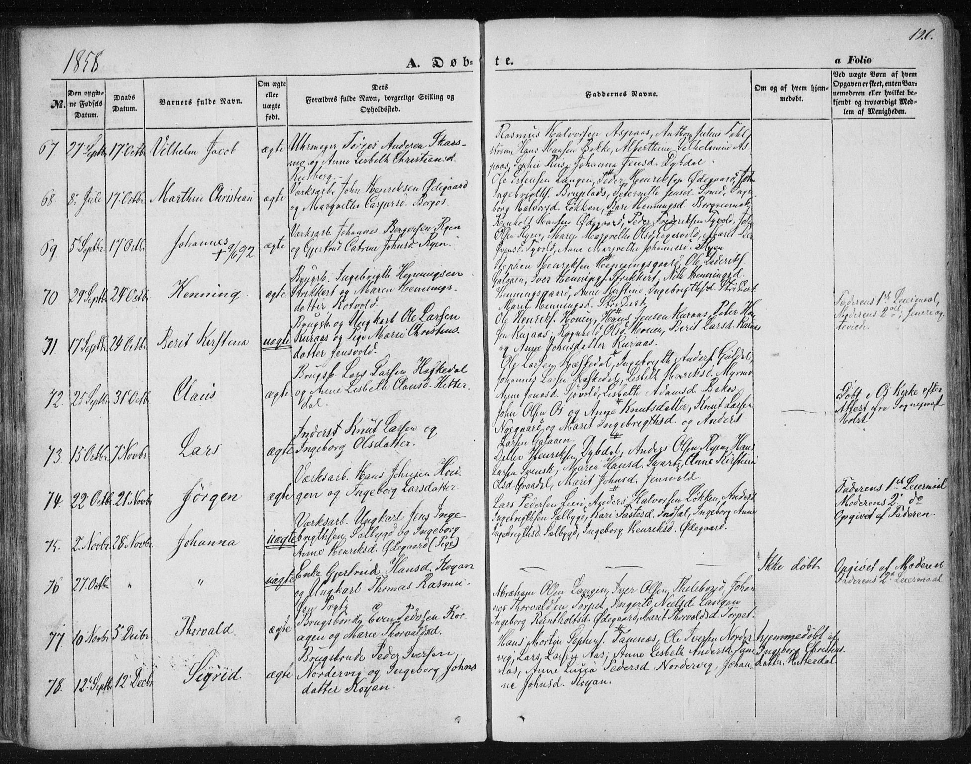 Ministerialprotokoller, klokkerbøker og fødselsregistre - Sør-Trøndelag, SAT/A-1456/681/L0931: Parish register (official) no. 681A09, 1845-1859, p. 126